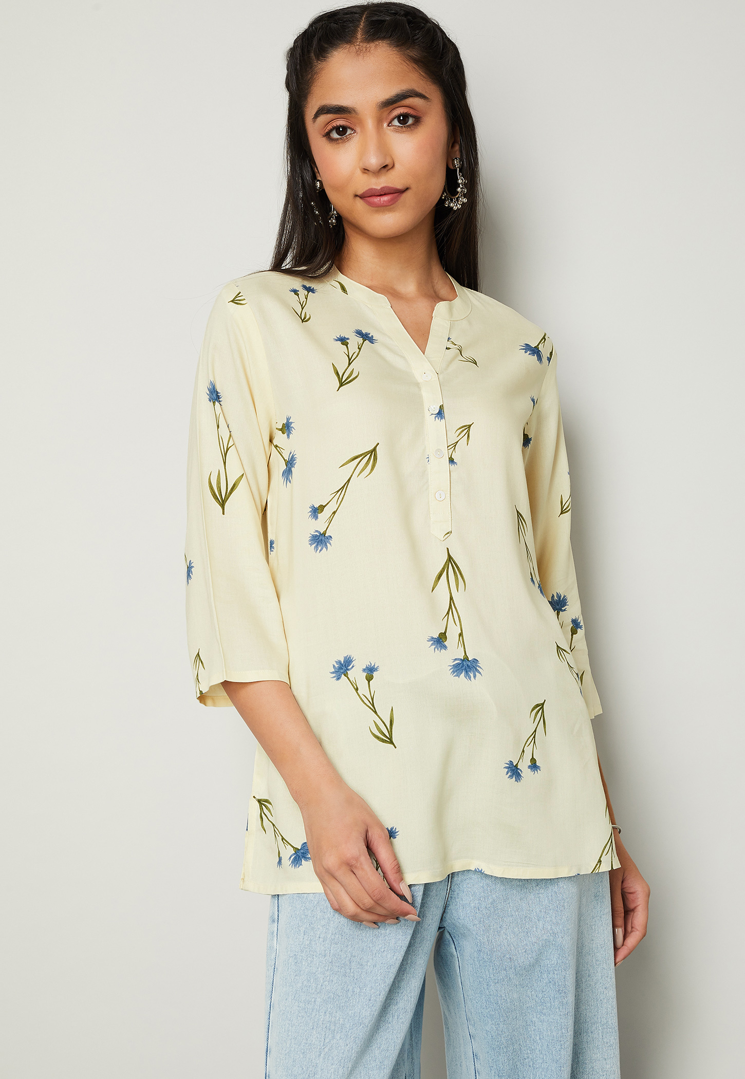 MELANGE Printed Straight Kurti-image-7