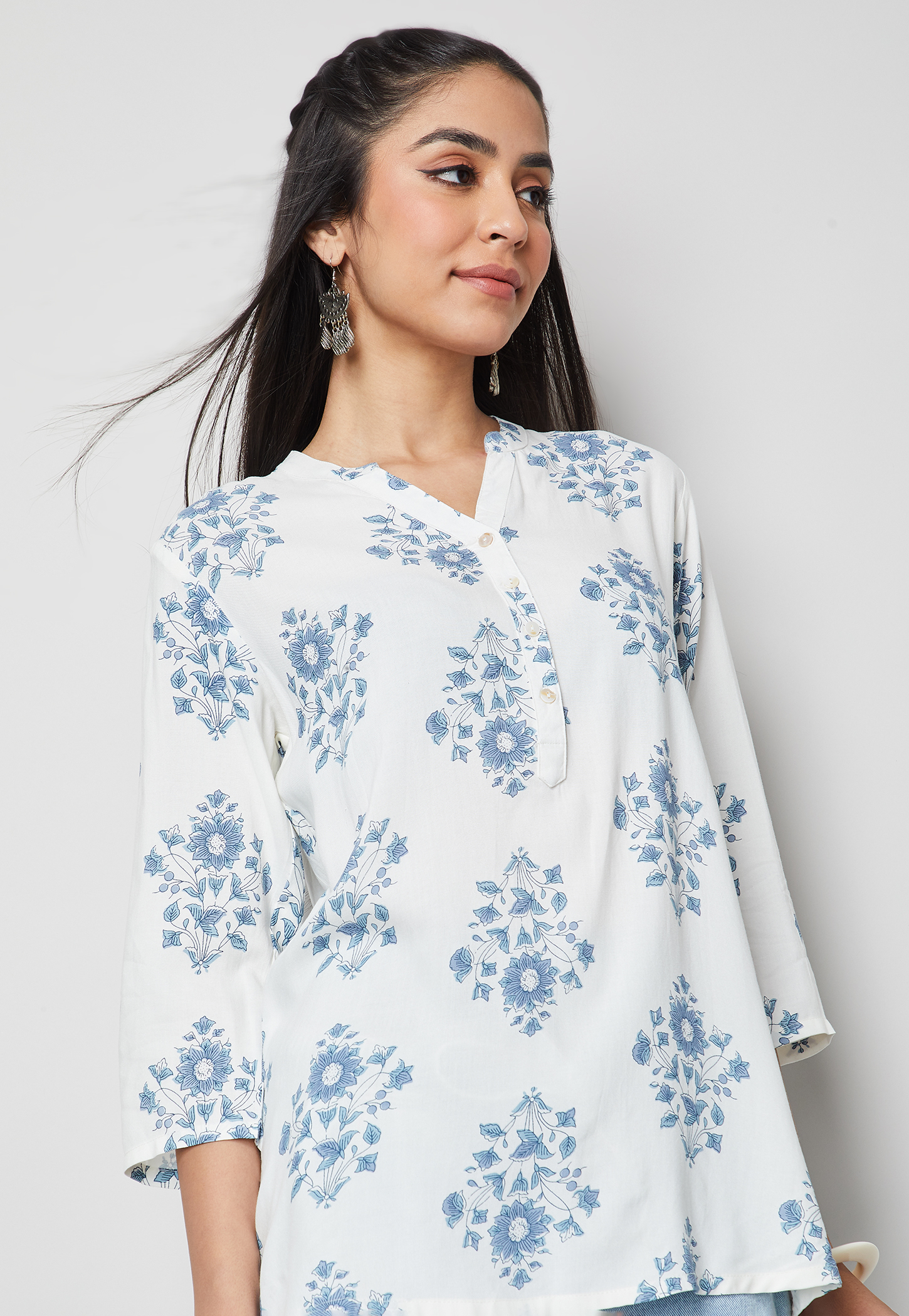 MELANGE Floral Print Kurti-picture-46