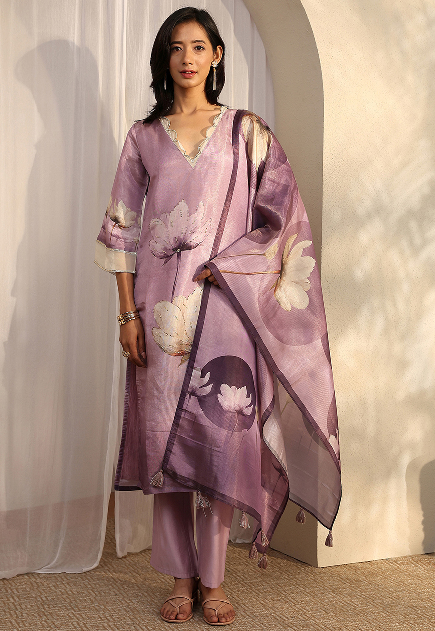 LIBAS Floral Print Straight Kurta Set-picture-24