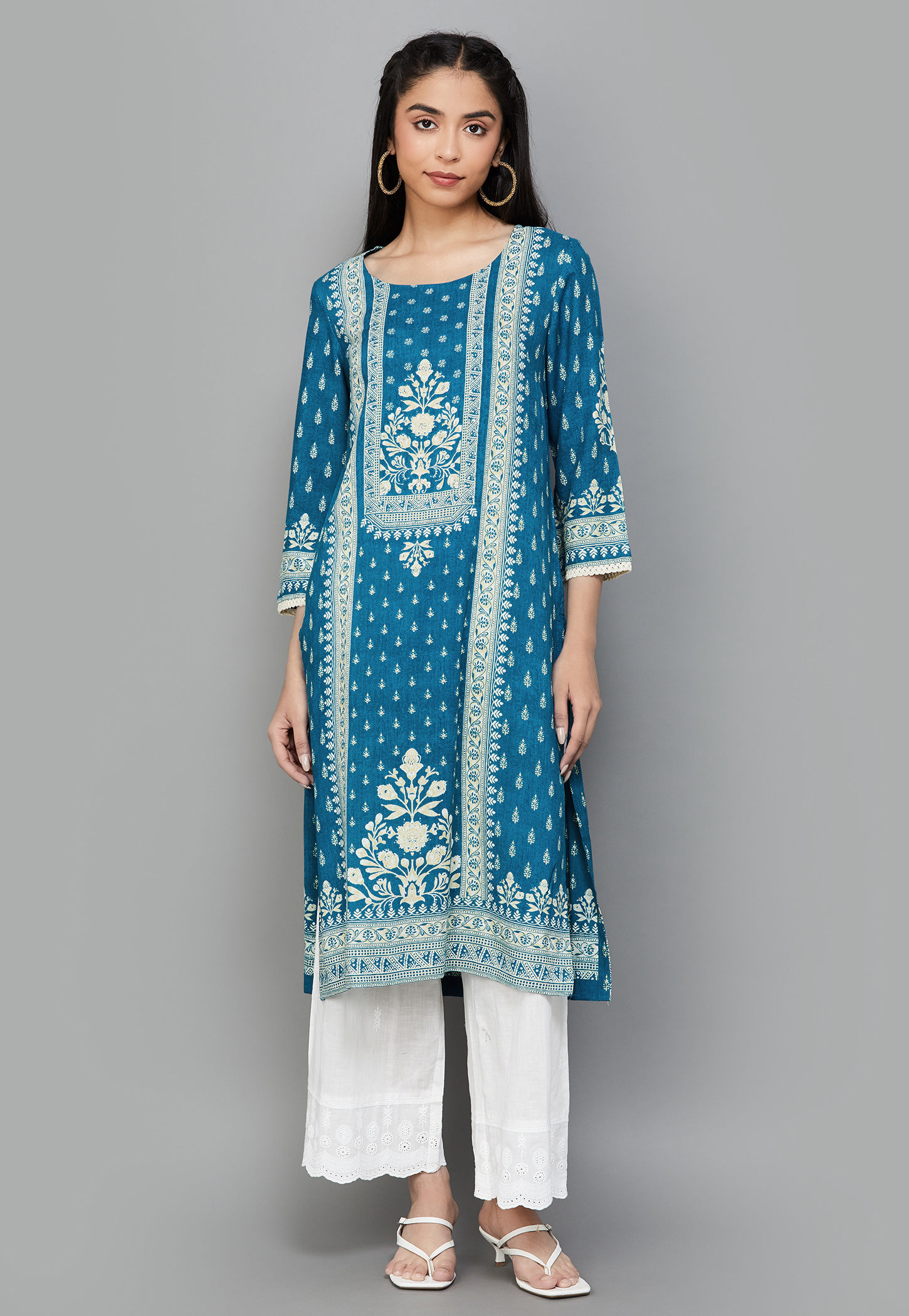 BIBA Printed Straight Kurta-image-26