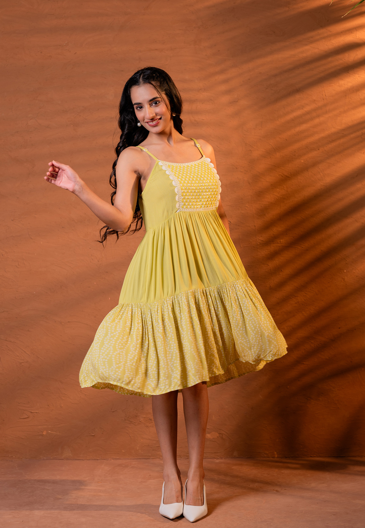 JUNIPER Embroidered Fit & Flare Dress-image-31