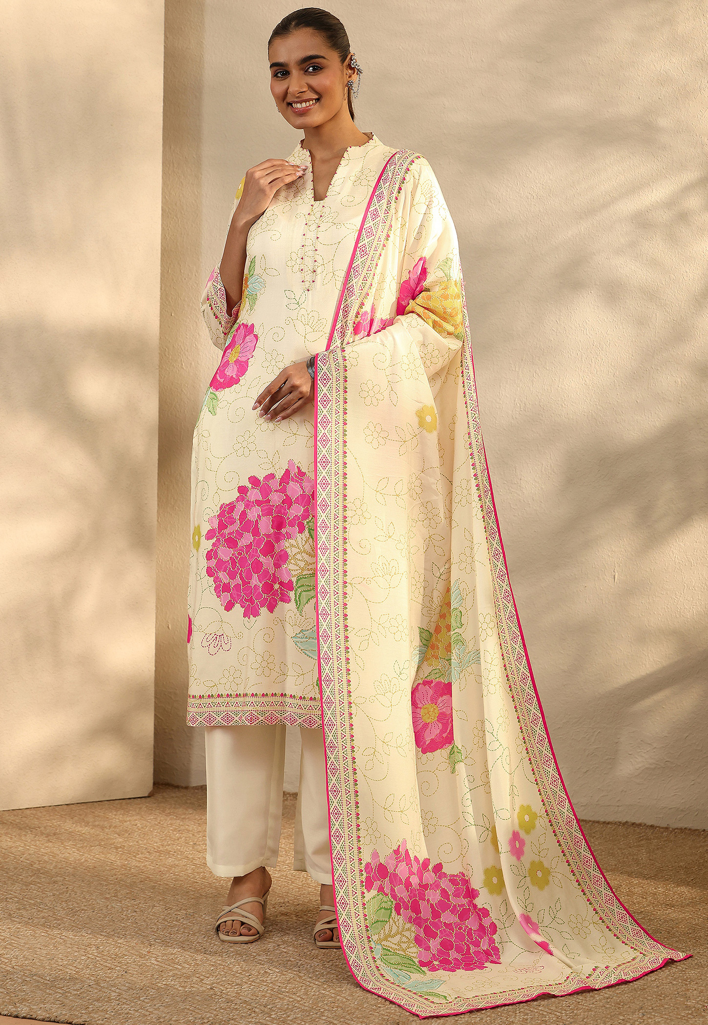 LIBAS Floral Print Straight Kurta Set-picture-23