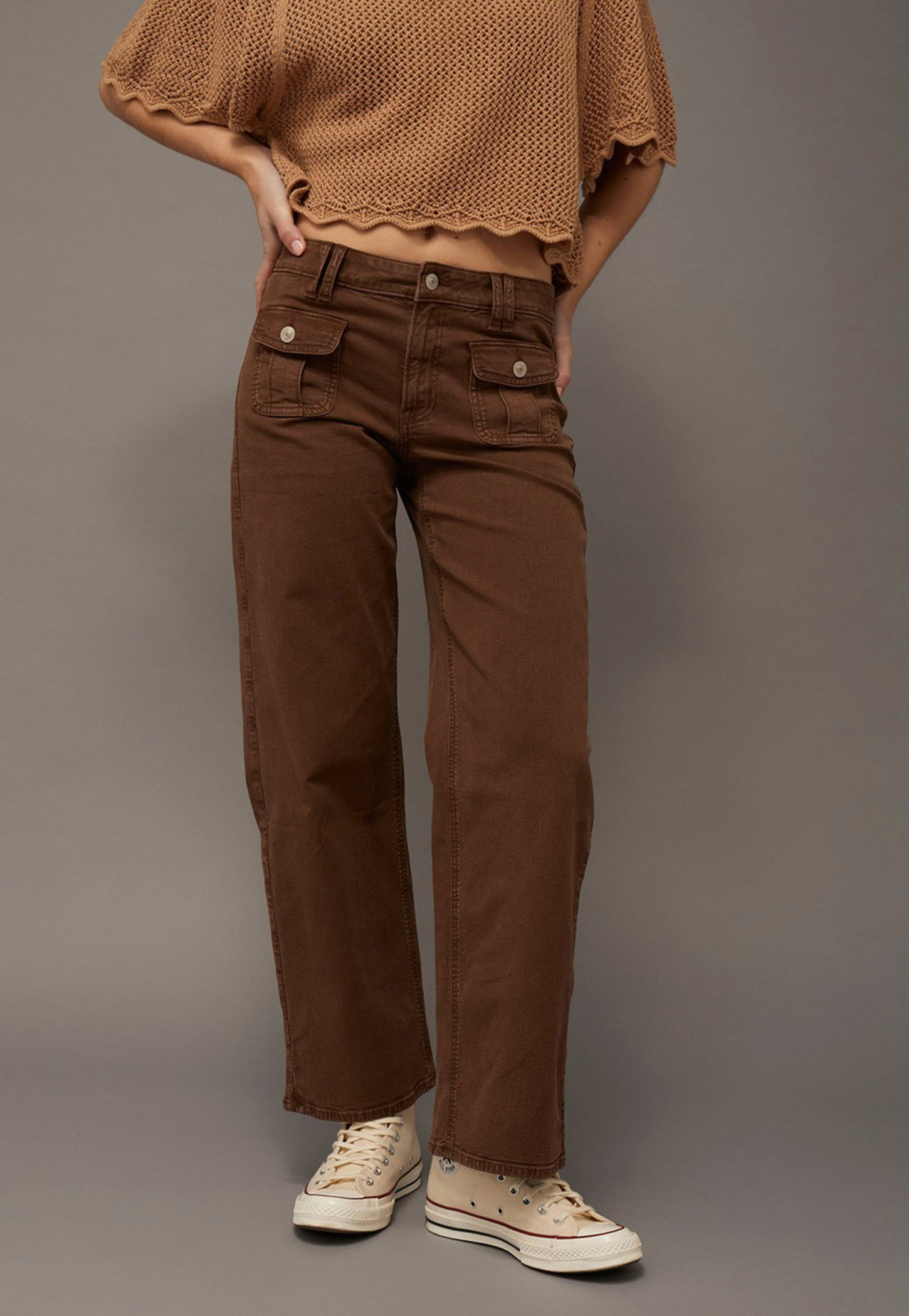 AMERICAN EAGLE Mid-Rise Flat Front Trousers-picture-56
