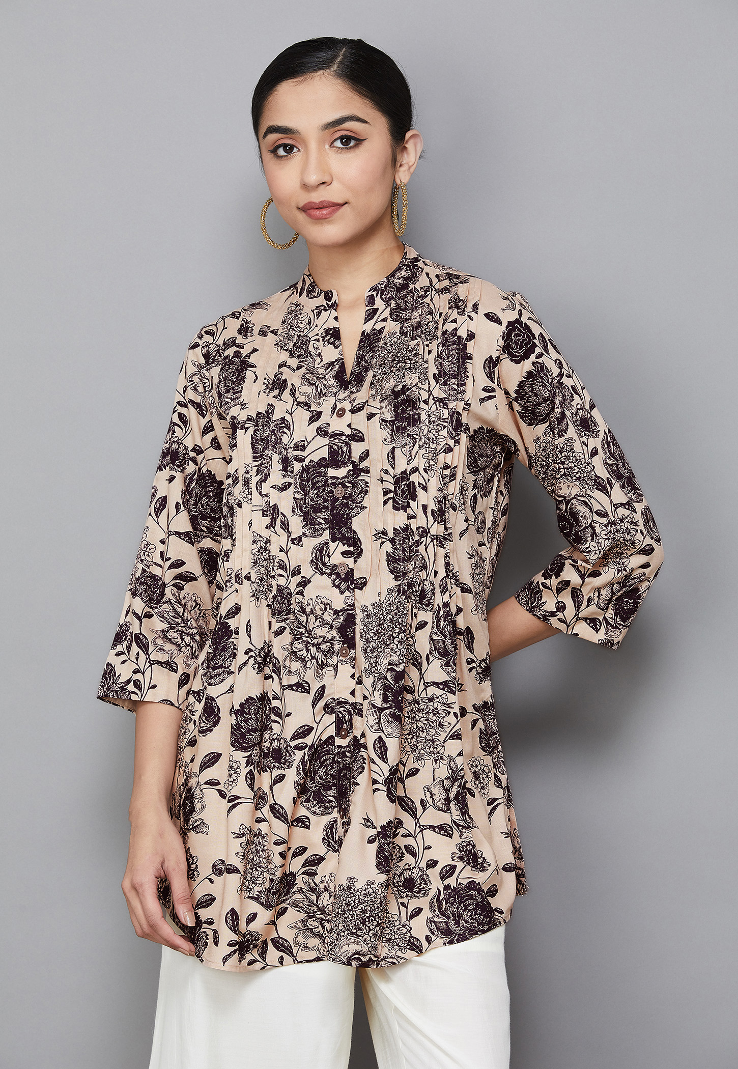 BIBA Floral PrintStraight Kurti-picture-48