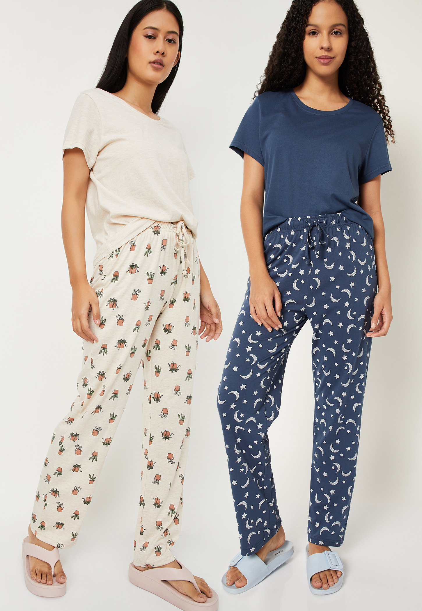 Women Printed PJ Set - Pack of 2-picture-18