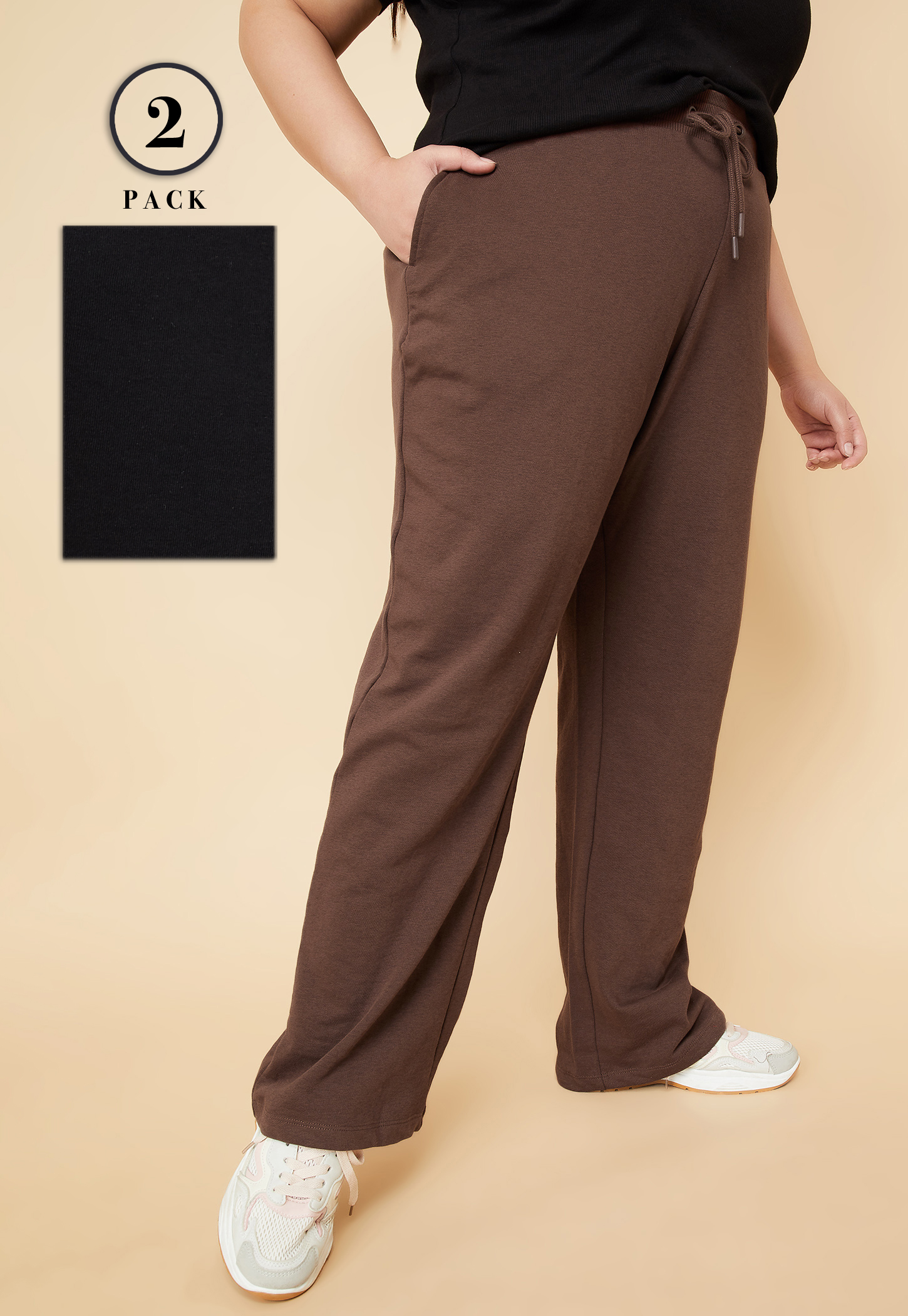 Women Solid Sports Track Pants - Pack of 2