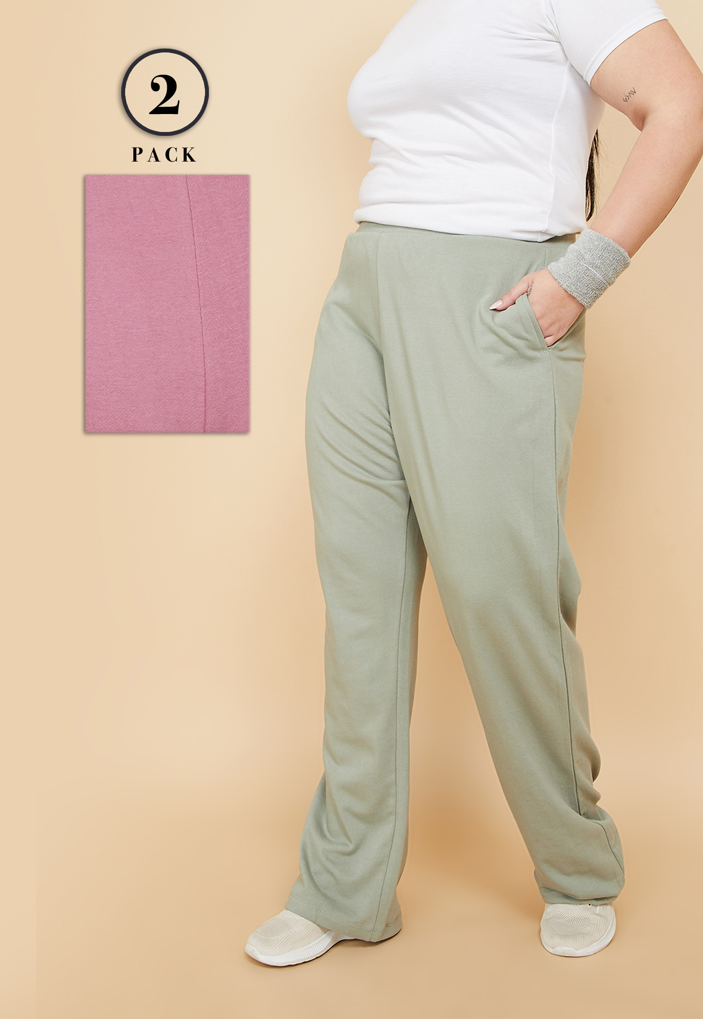 Women Solid Sports Track Pants - Pack of 2
