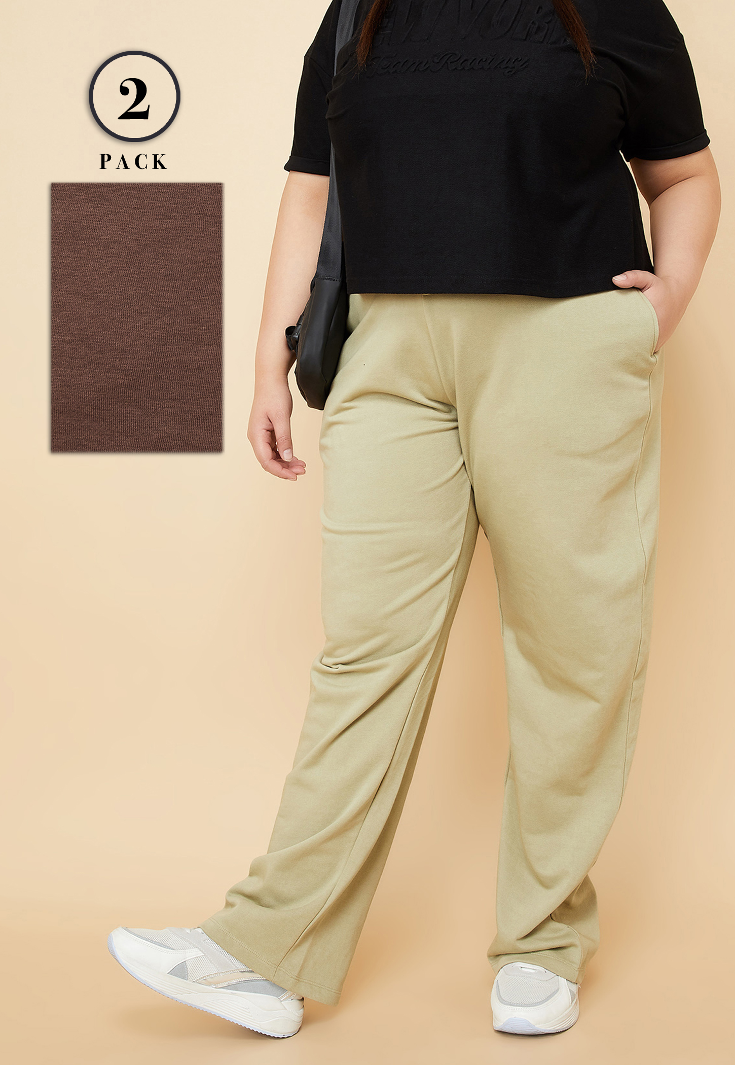 Women Solid Sports Track Pants - Pack of 2