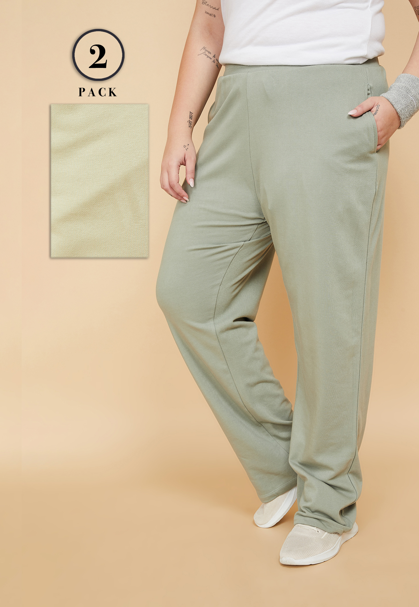 Women Solid Sports Track Pants - Pack of 2