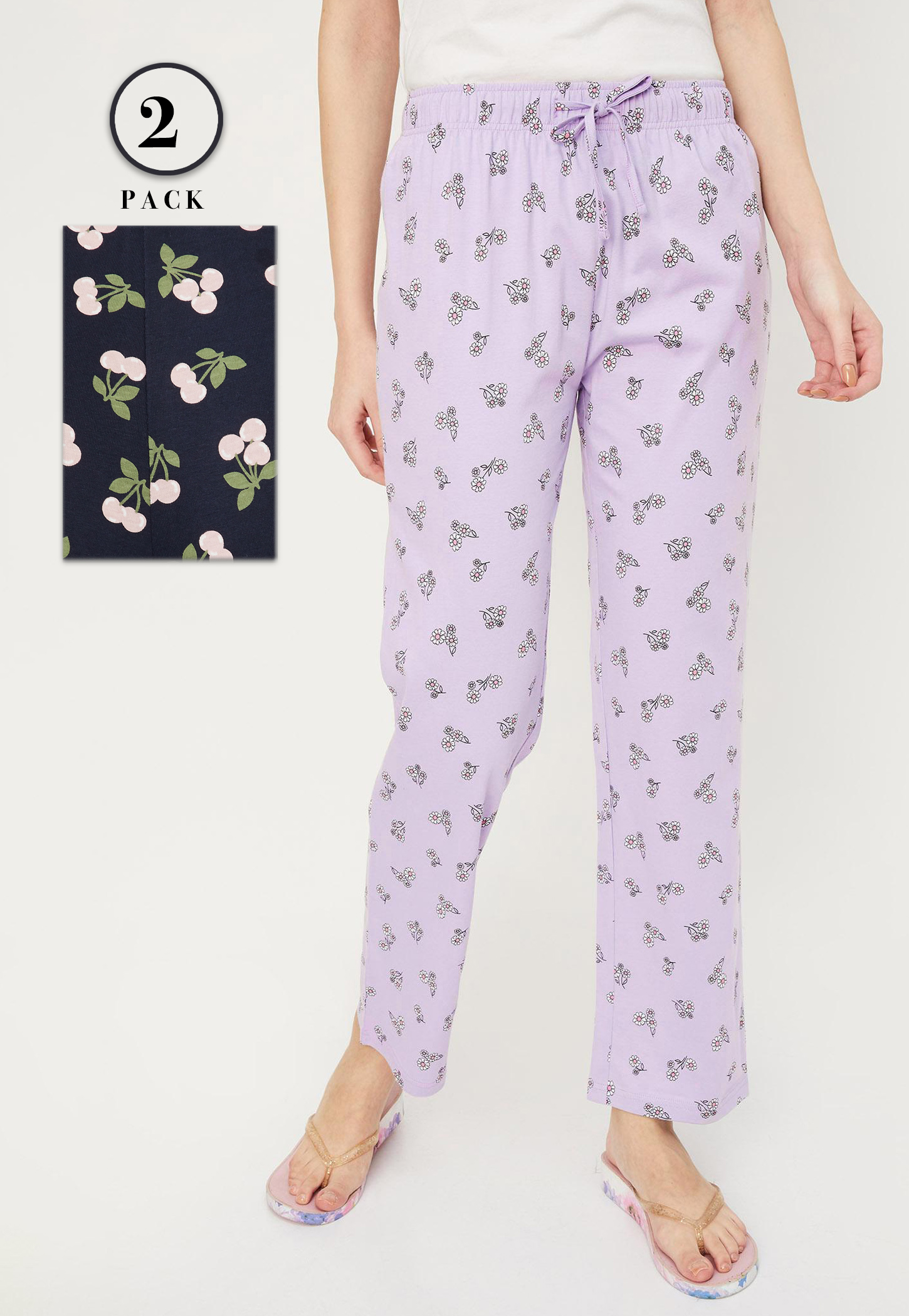 Women Printed Pyjamas - Pack of 2-picture-33
