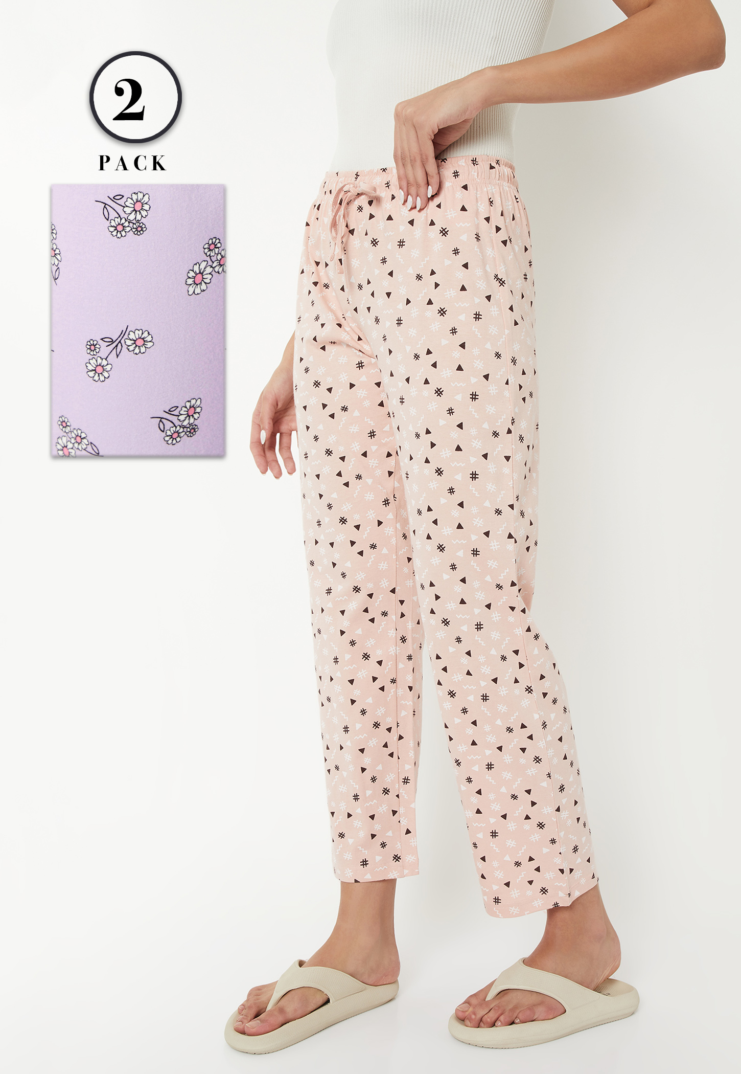 Women Printed Pyjamas - Pack of 2-picture-49