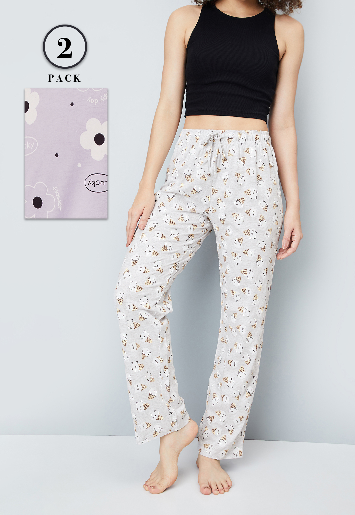 Women Printed Pyjamas - Pack of 2-picture-48