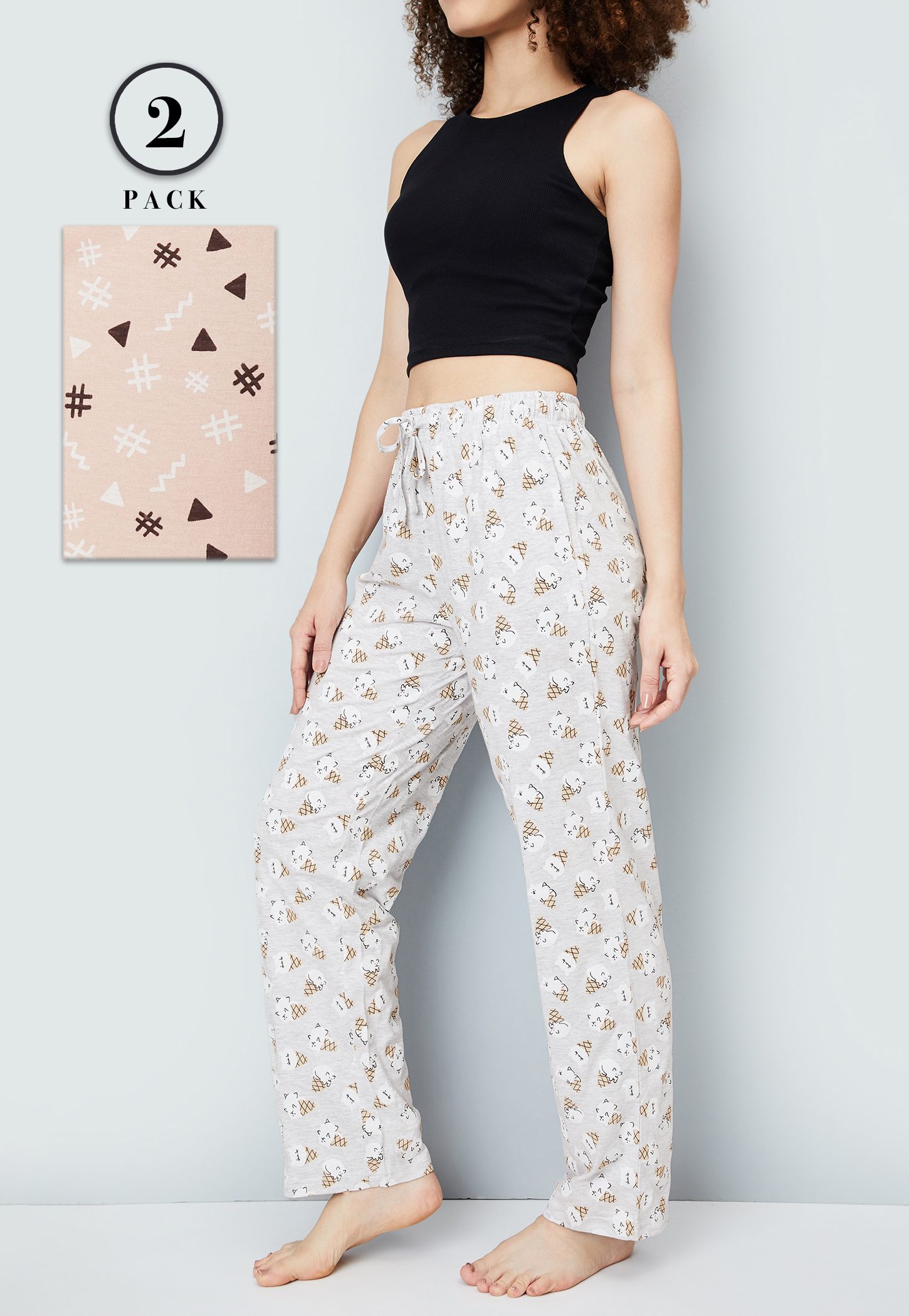 Women Printed Pyjamas - Pack of 2-picture-54