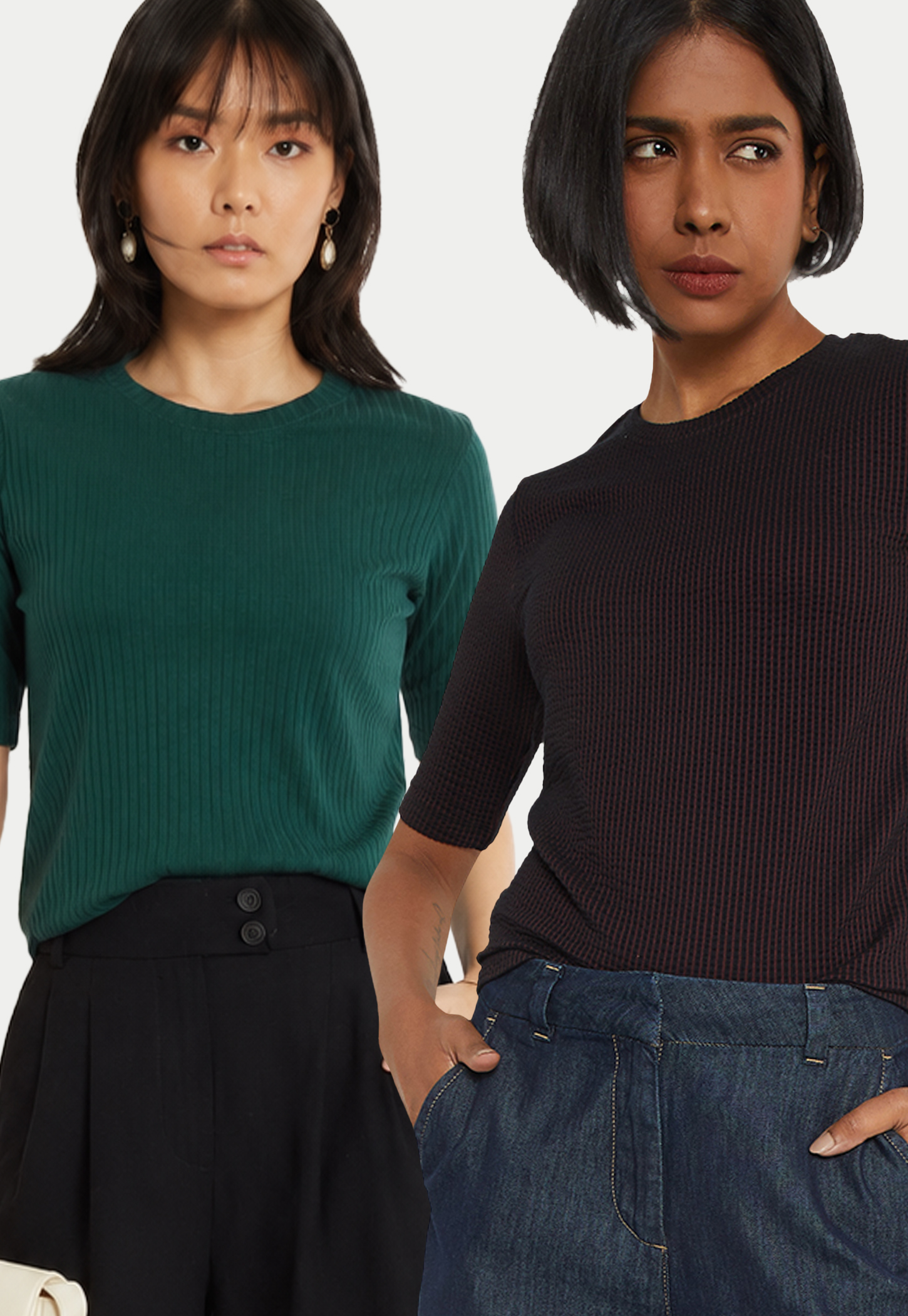 Women Ribbed T-shirt - Pack of 2-picture-38
