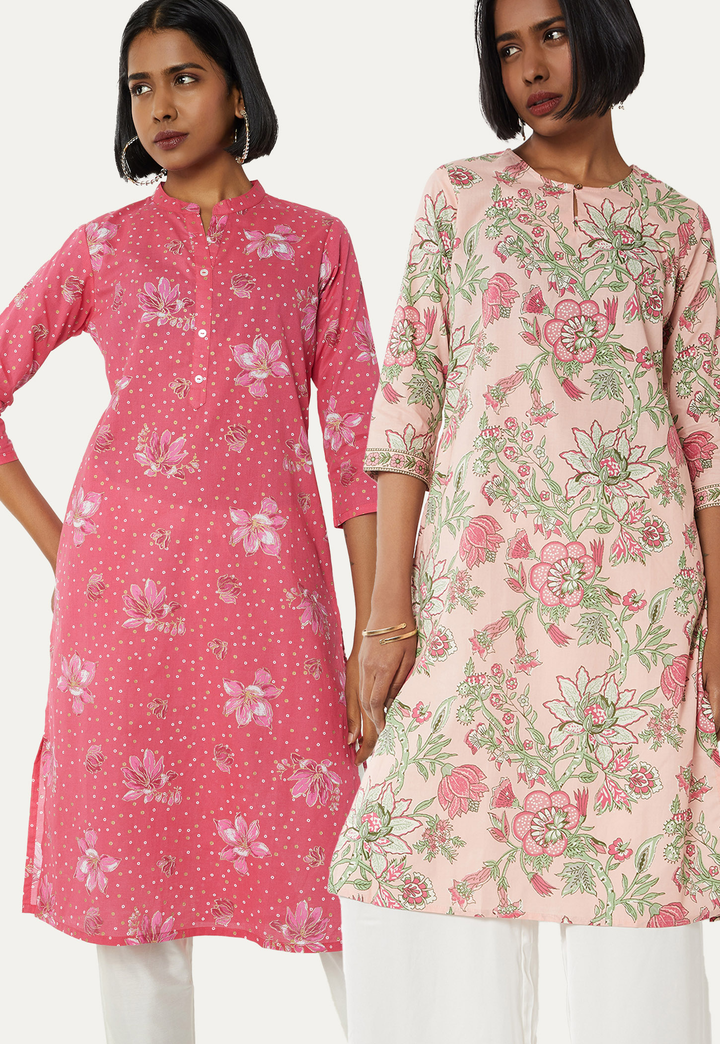 Women Printed Kurtas - Pack of 2-image-15