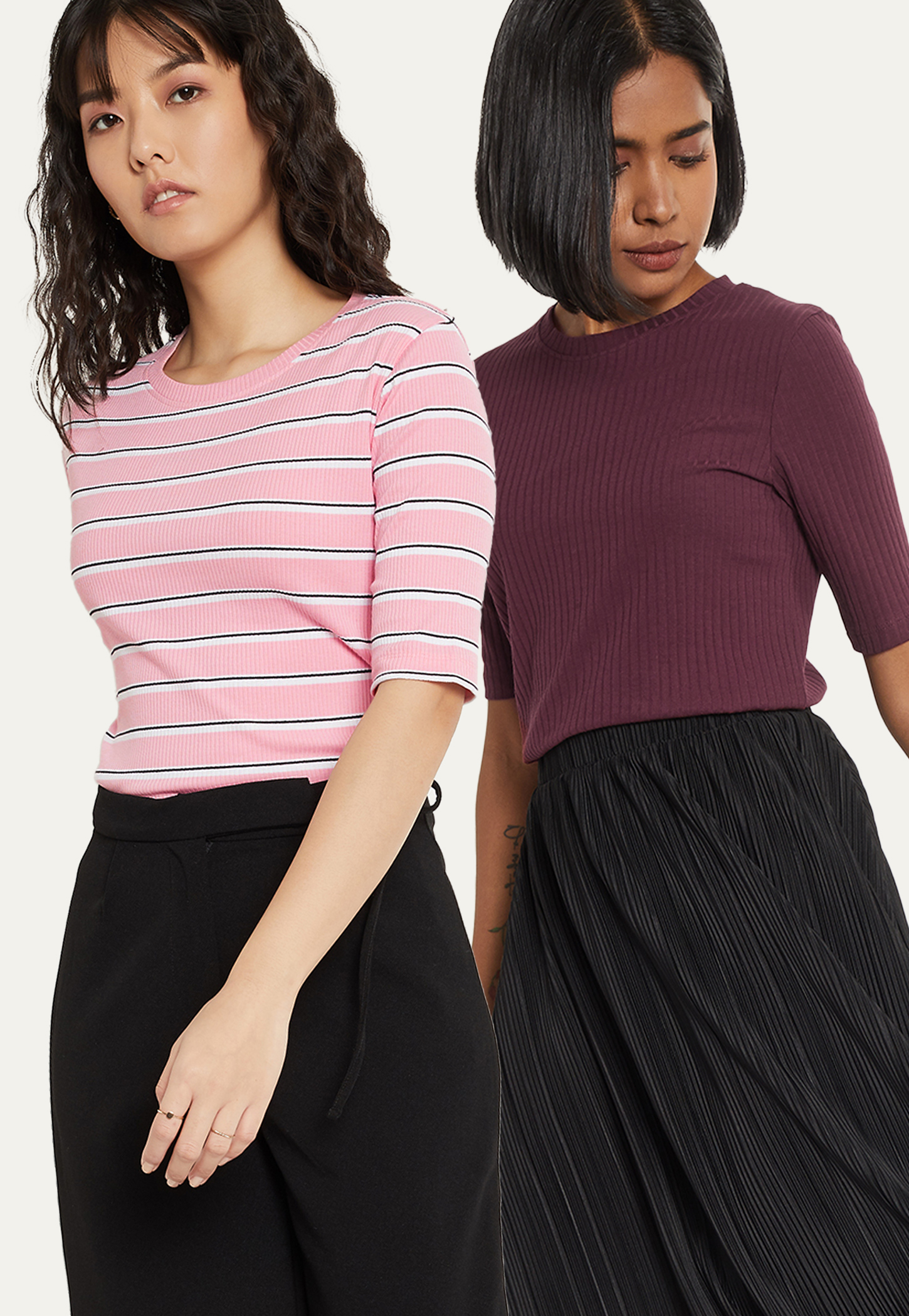 Women Assorted T-shirt - Pack of 2-picture-24