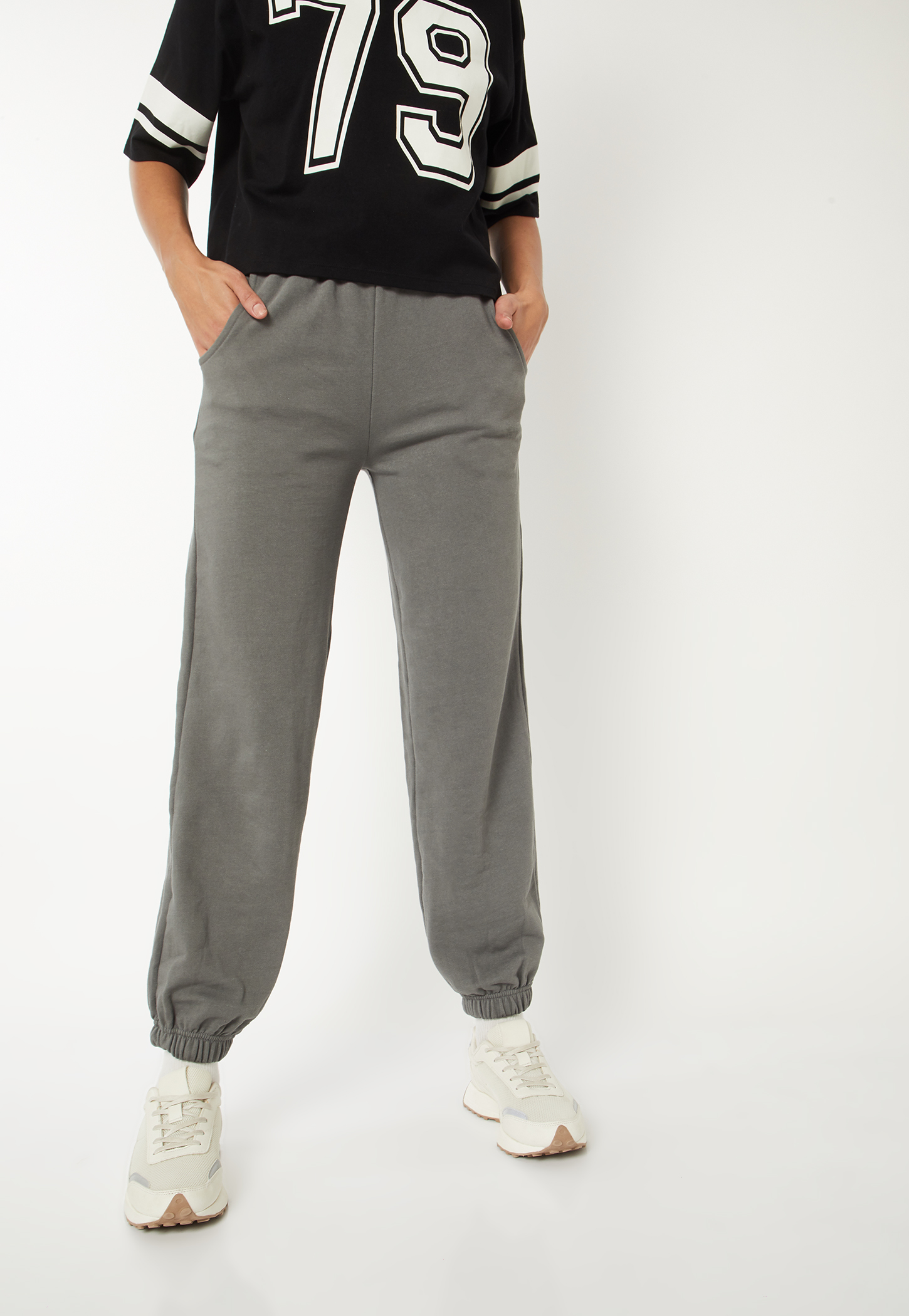 Women Solid Athleisure Joggers-picture-30