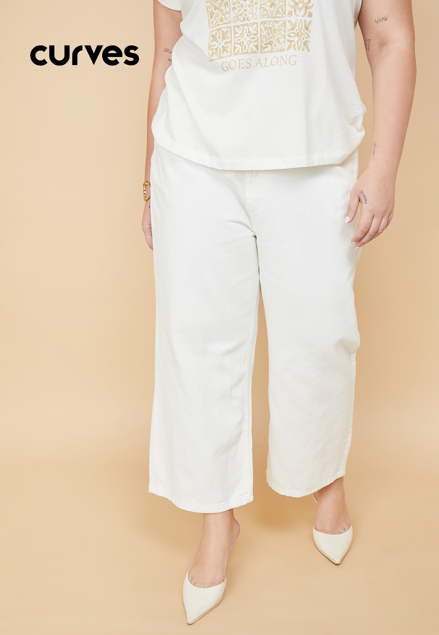 Women Solid Wide Leg Jeans