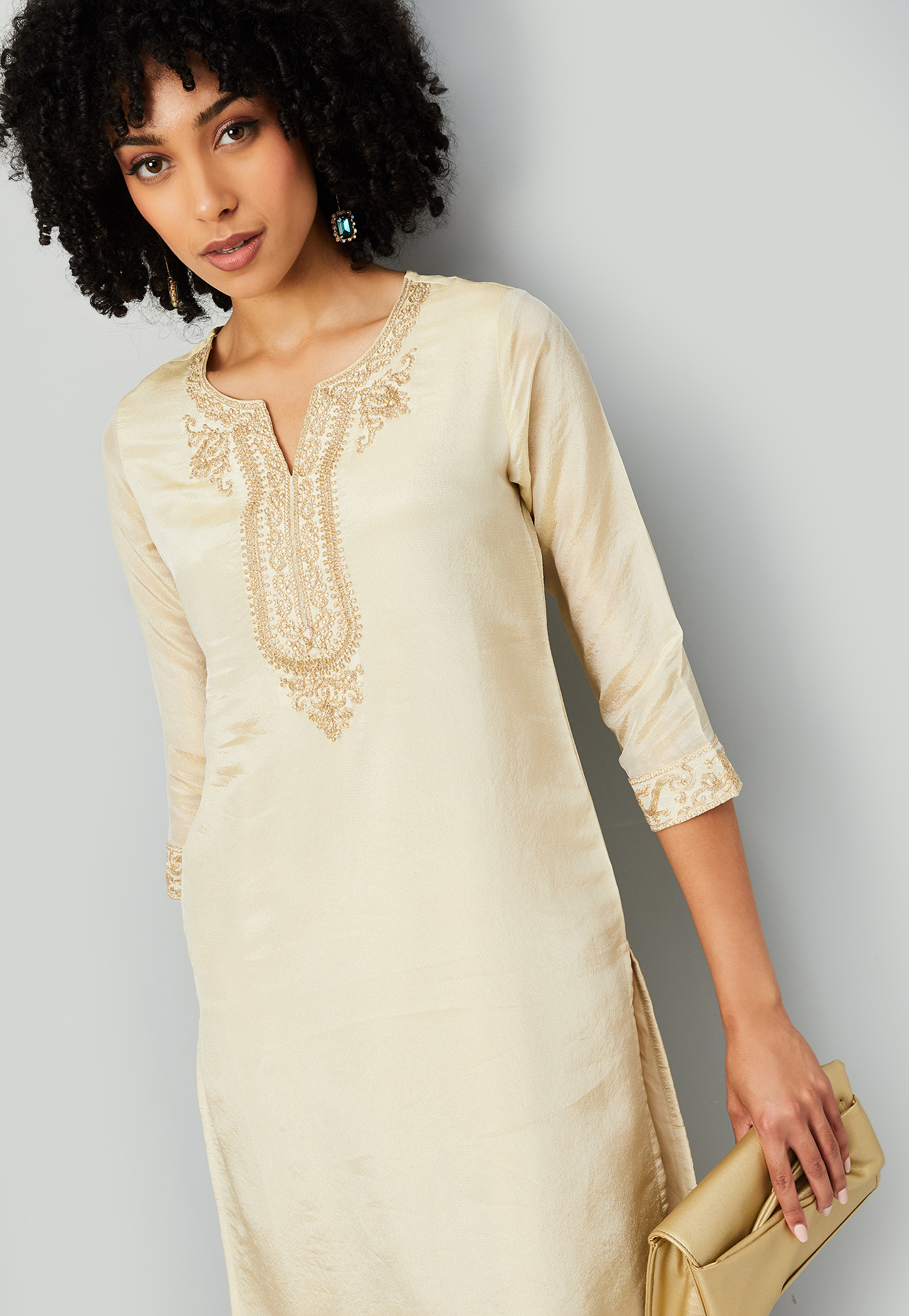Women Yoke Embroidered Straight Kurta-picture-29