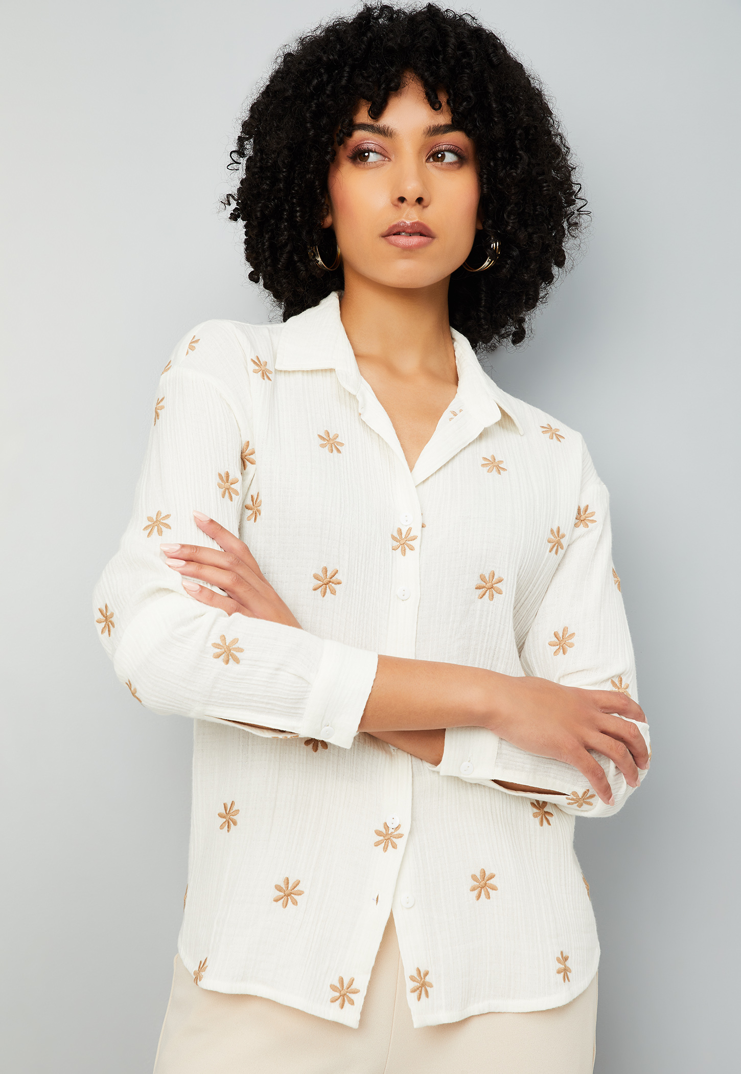 Women Floral Embroidered Shirt-picture-41