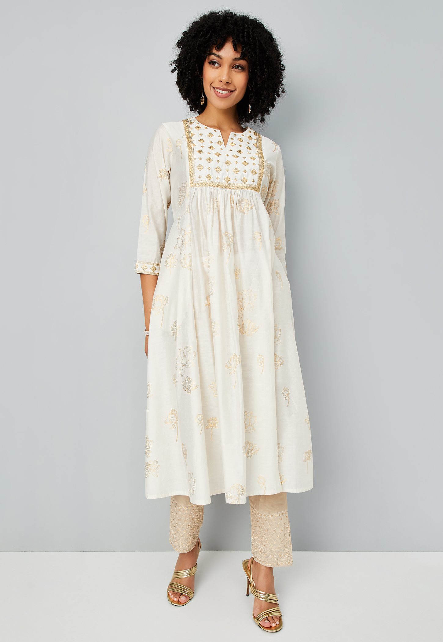 Women Embroidered A-line Kurta-picture-37