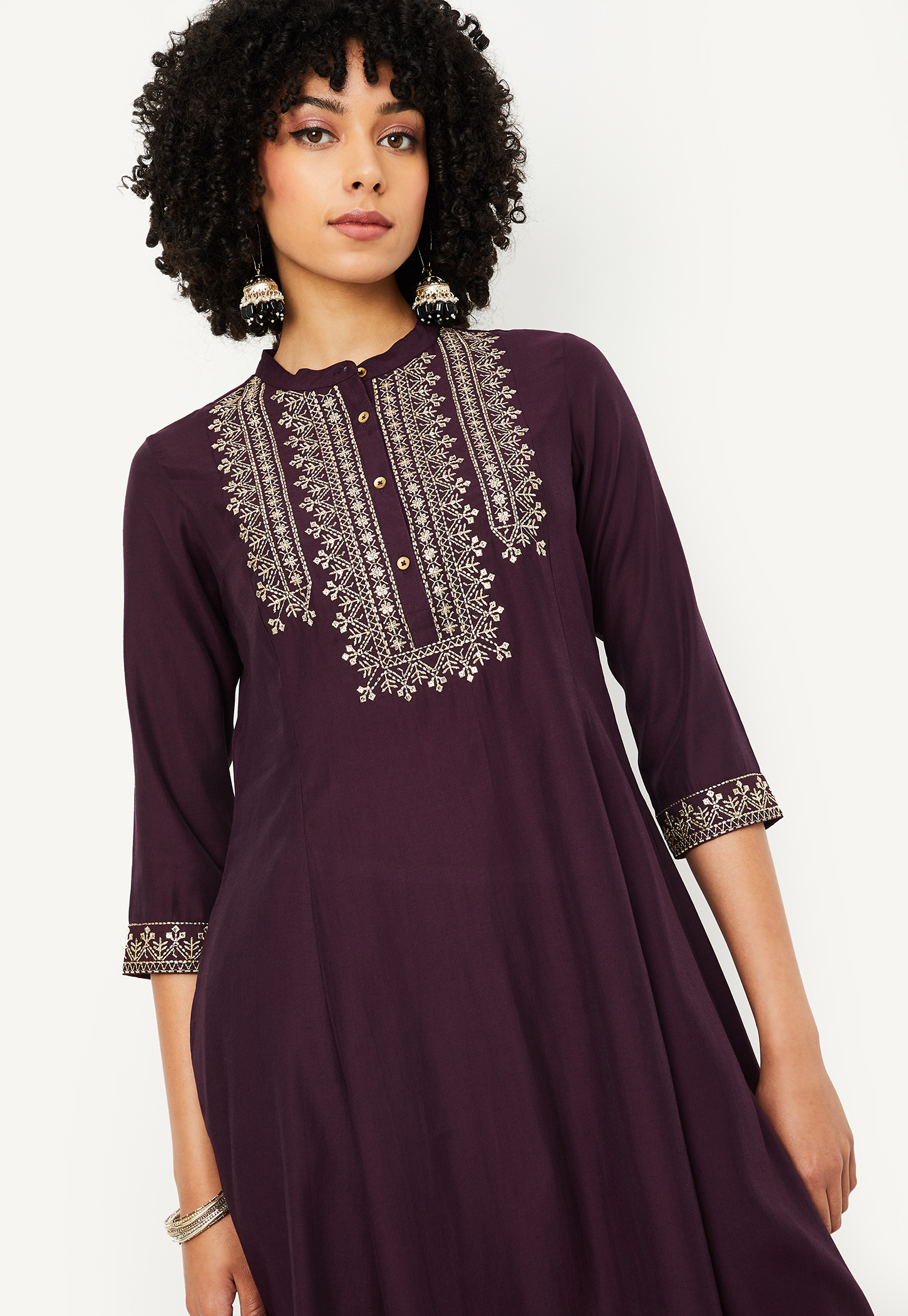 Women Embroidered A-line Kurta Set-picture-18