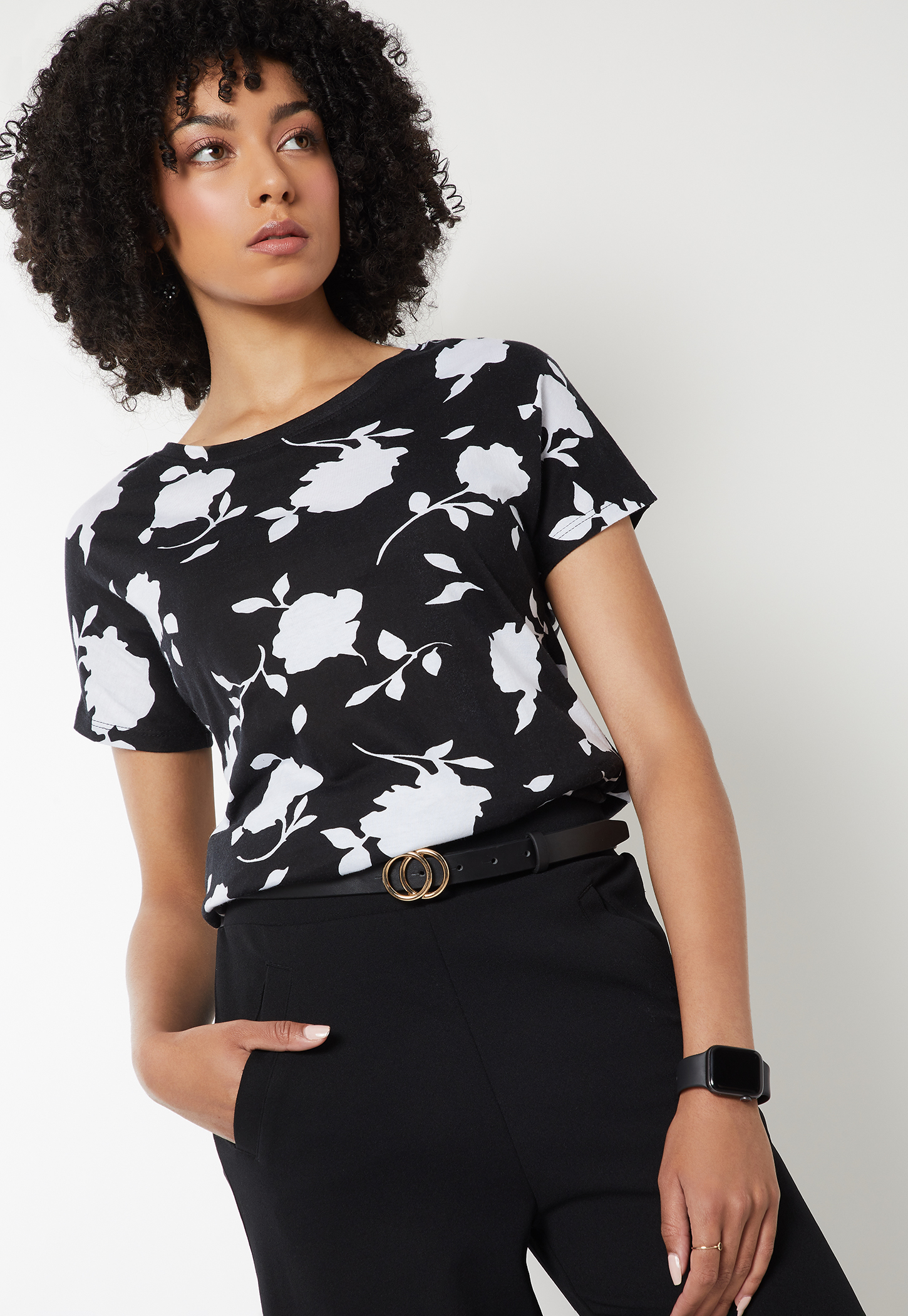 Women Floral Print T-shirt-picture-28