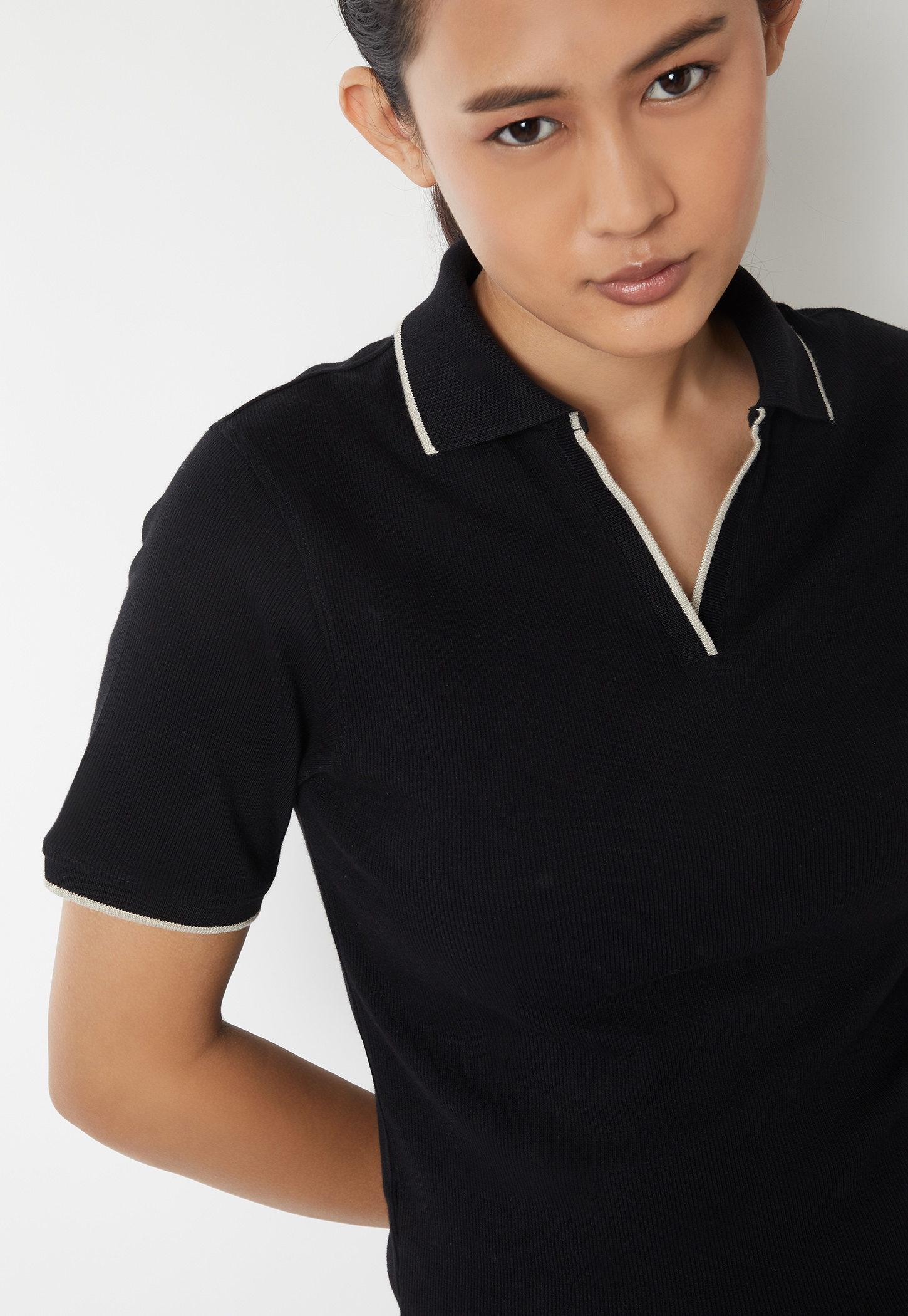 Women Knit Sports Polo T-shirt-image-35