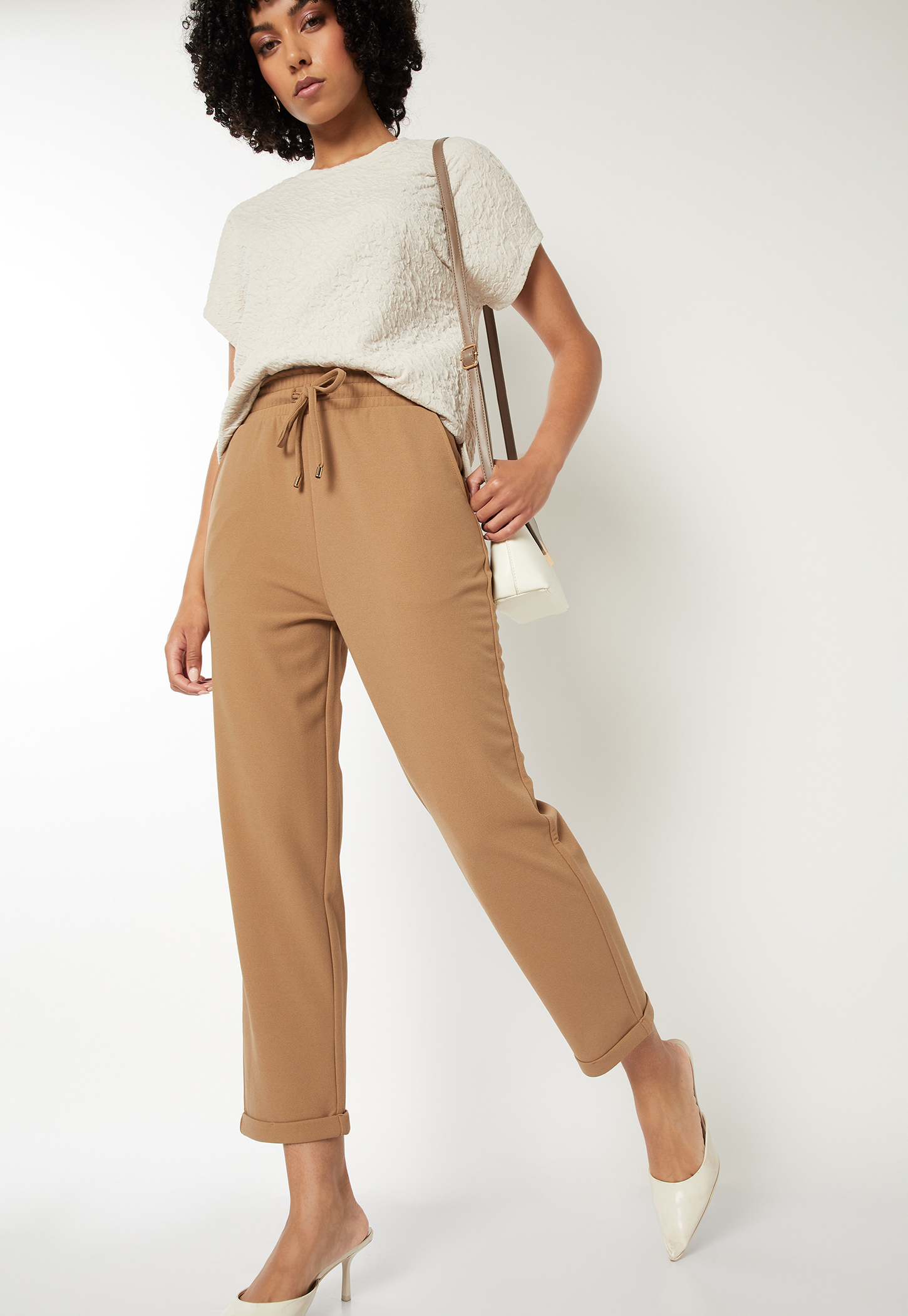 Women Textured Trousers-picture-50