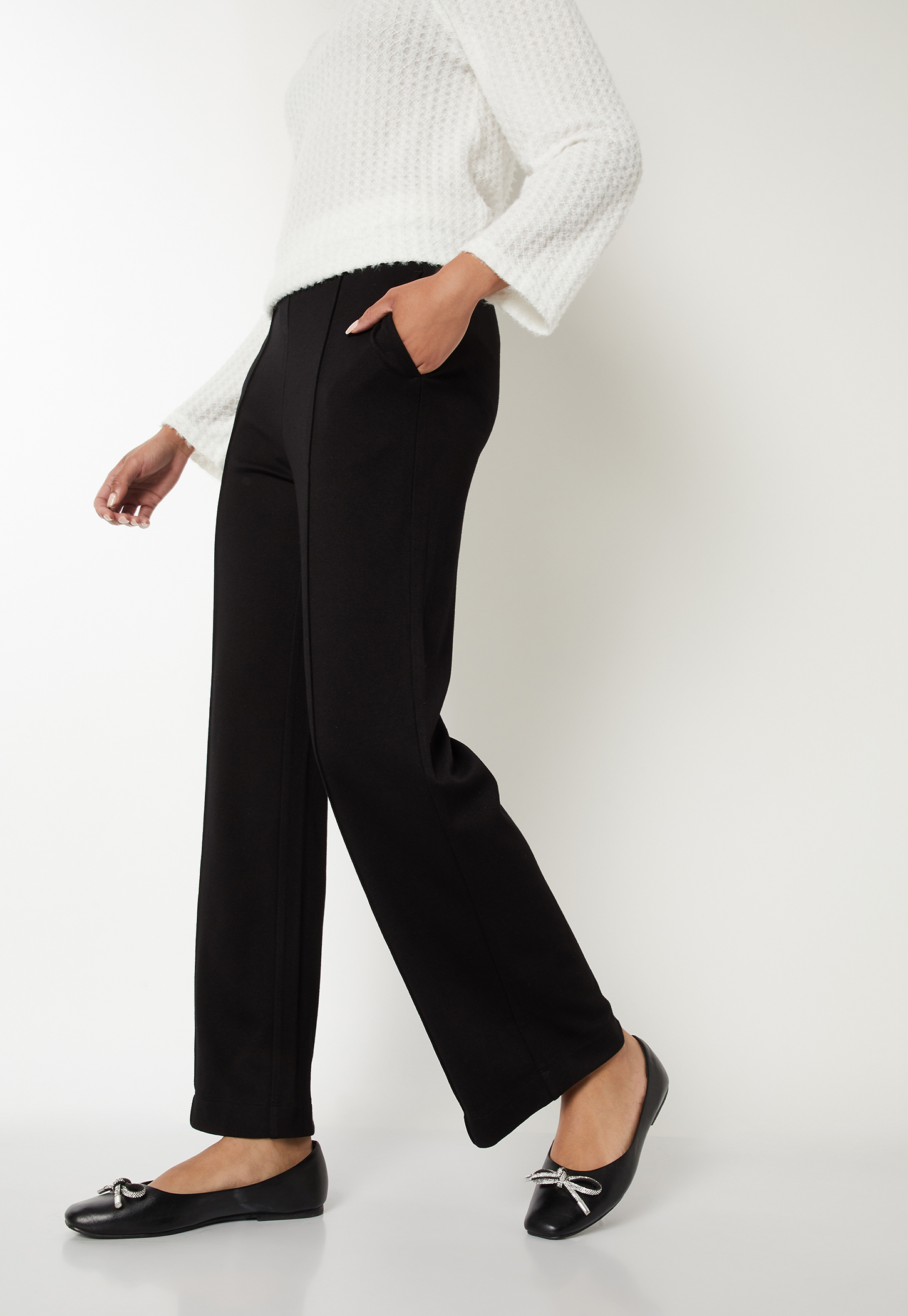 Women Textured Trousers-picture-29
