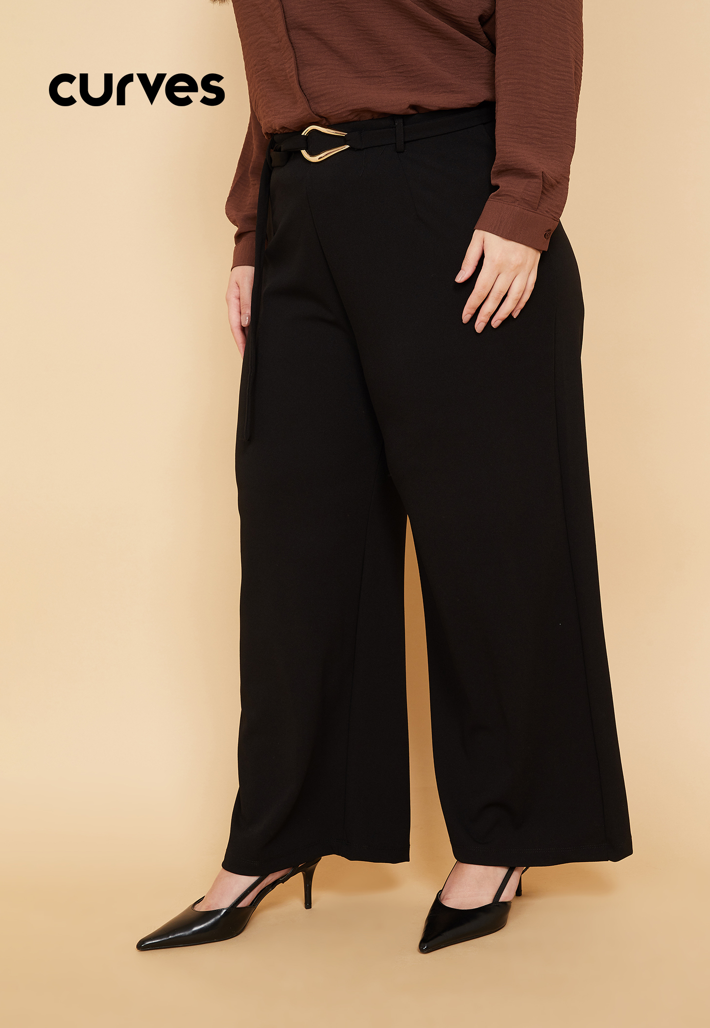 Women Pleated Wide Leg Trousers-picture-21