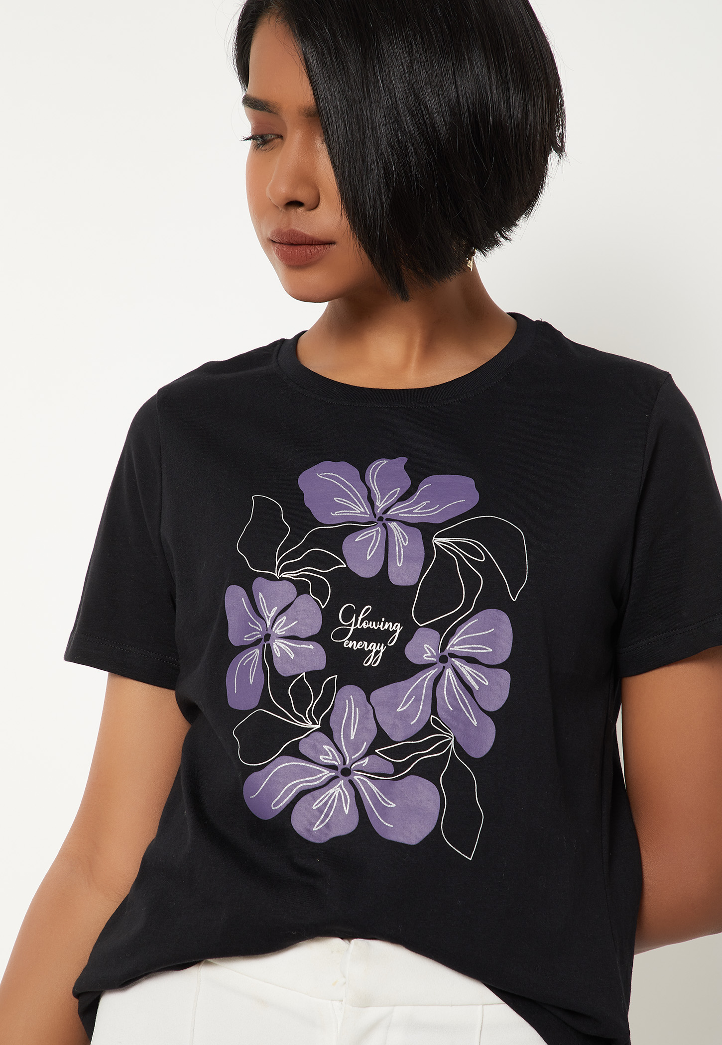 Women Floral Print T-shirt-picture-34