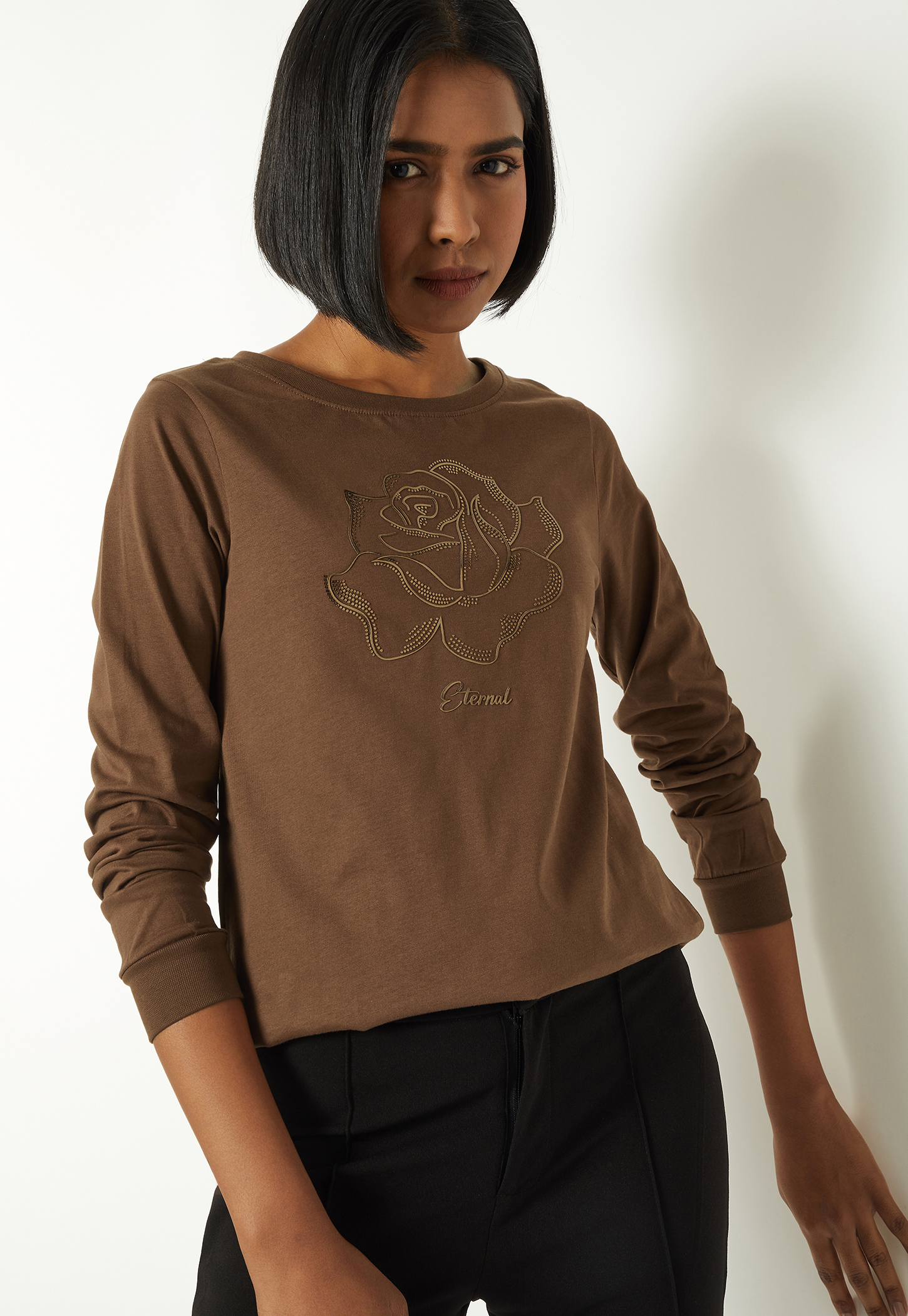 Women Embellished T-shirt-image-34