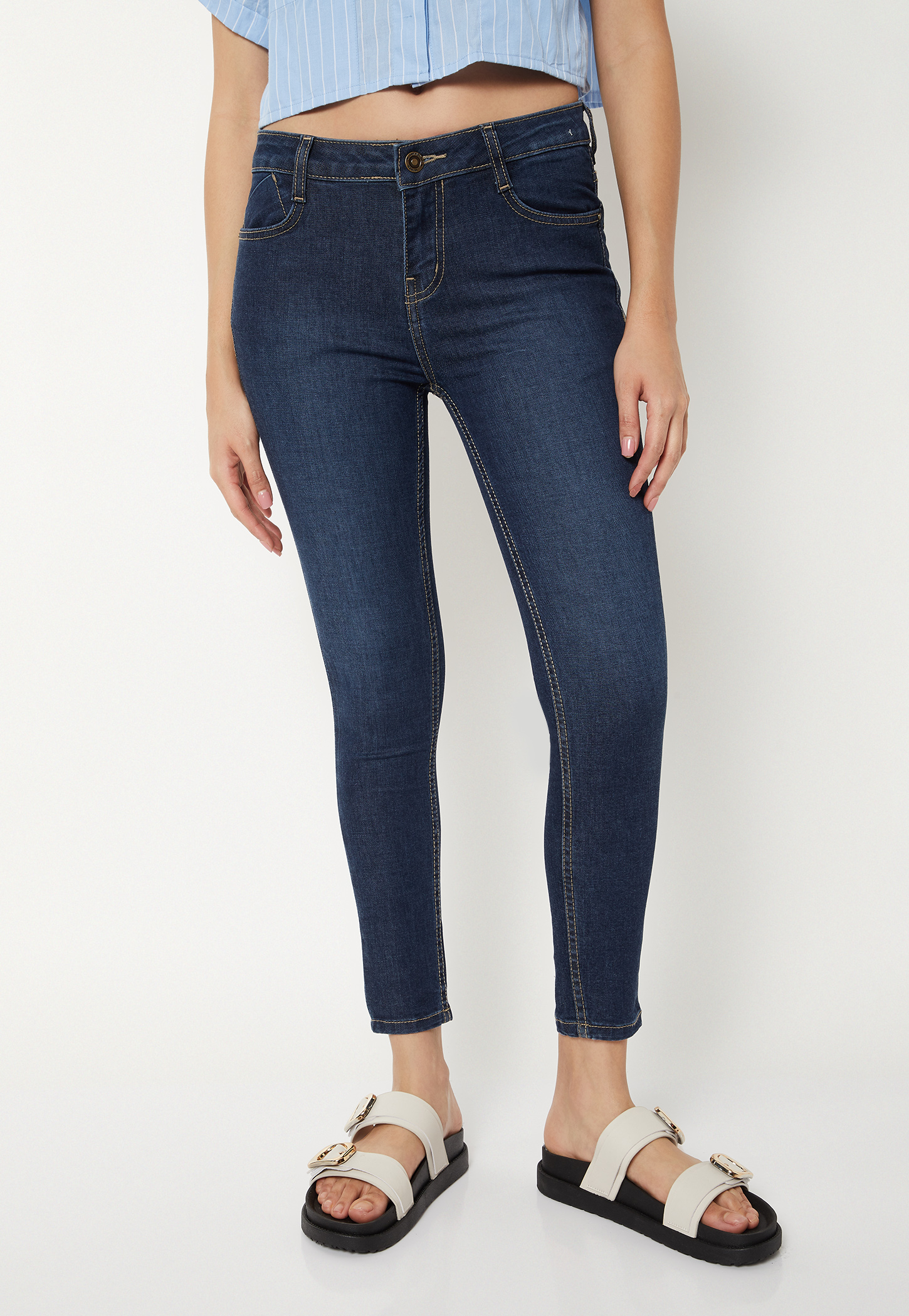 Women Washed Skinny Fit Jeans-picture-16