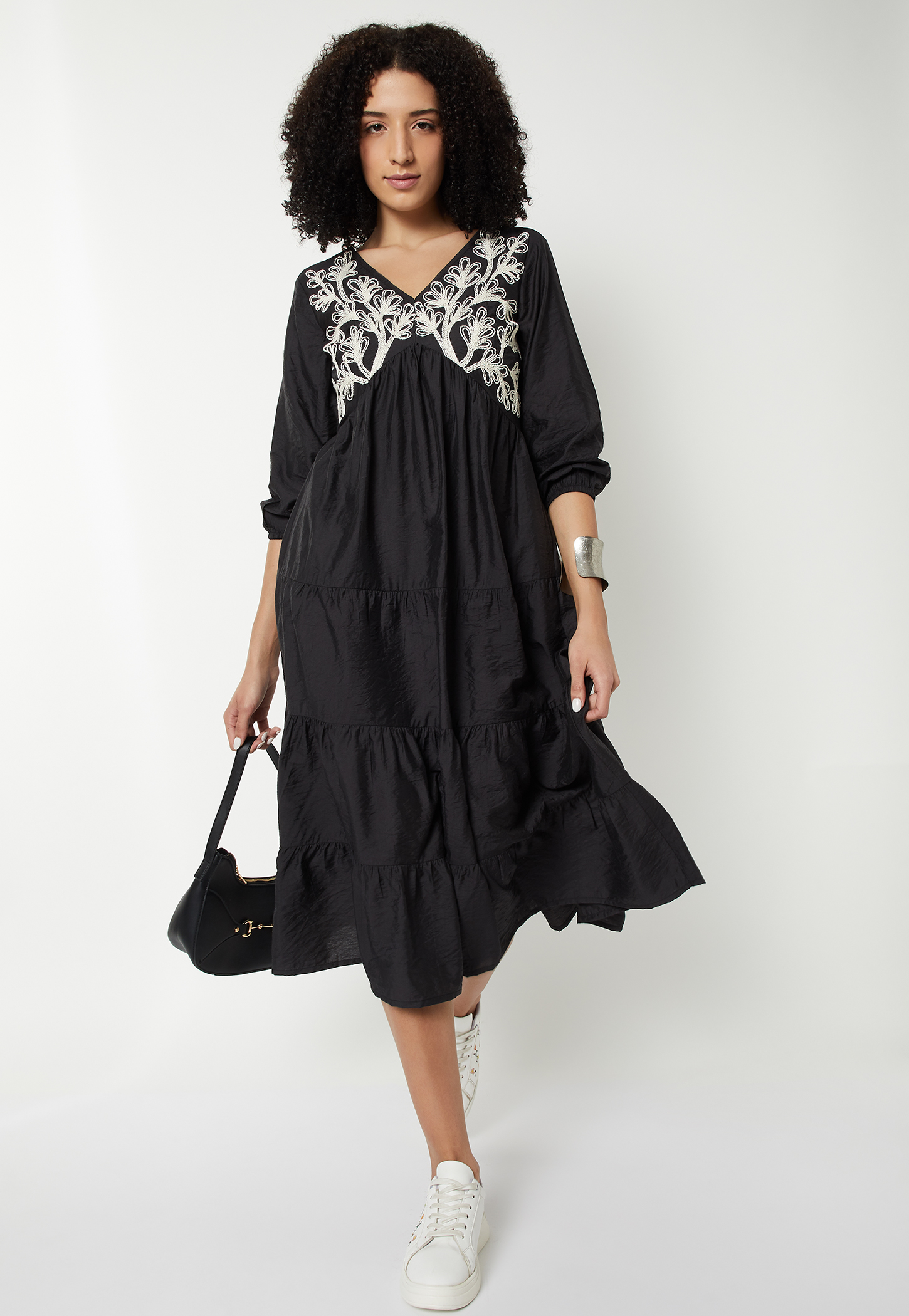 Women Embroidered Tiered Dress-picture-27