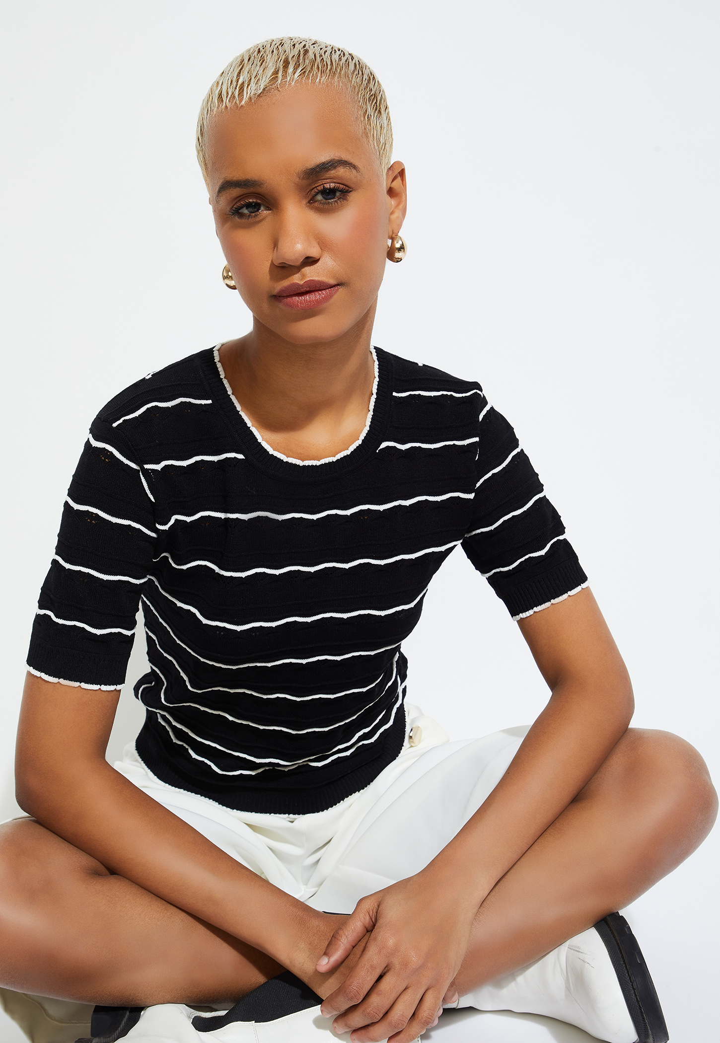 ALAYA F x URB_N Women Striped T-shirt-picture-31