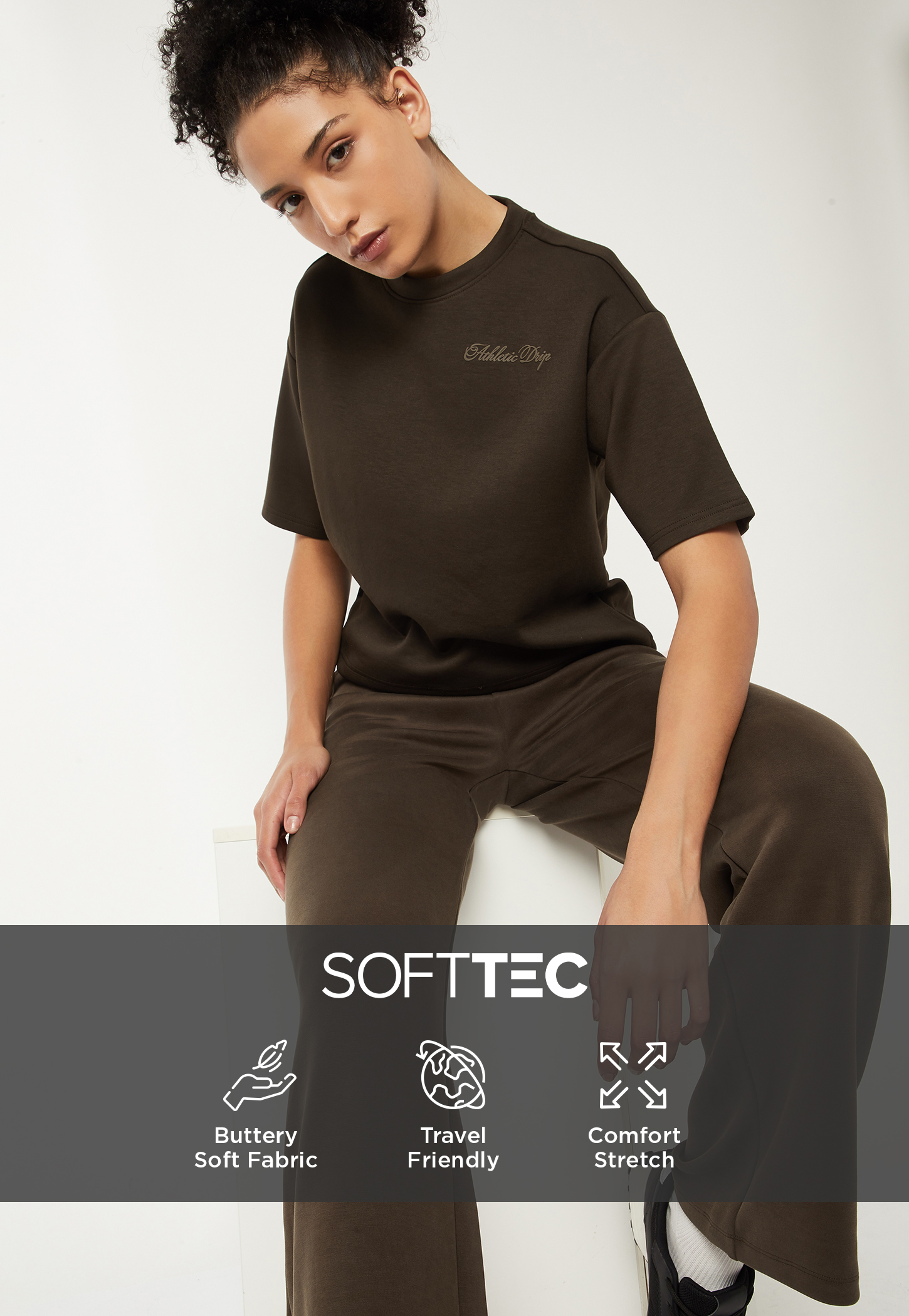 Women Printed Boxy Fit Sports T-shirt-image-10
