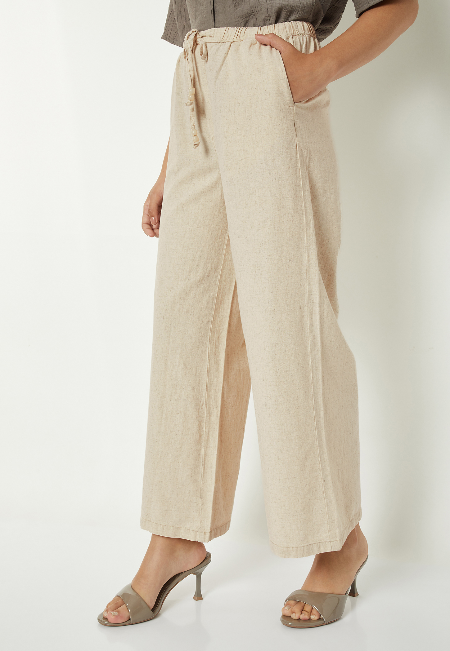 Women Solid Loose Fit Trousers-picture-36