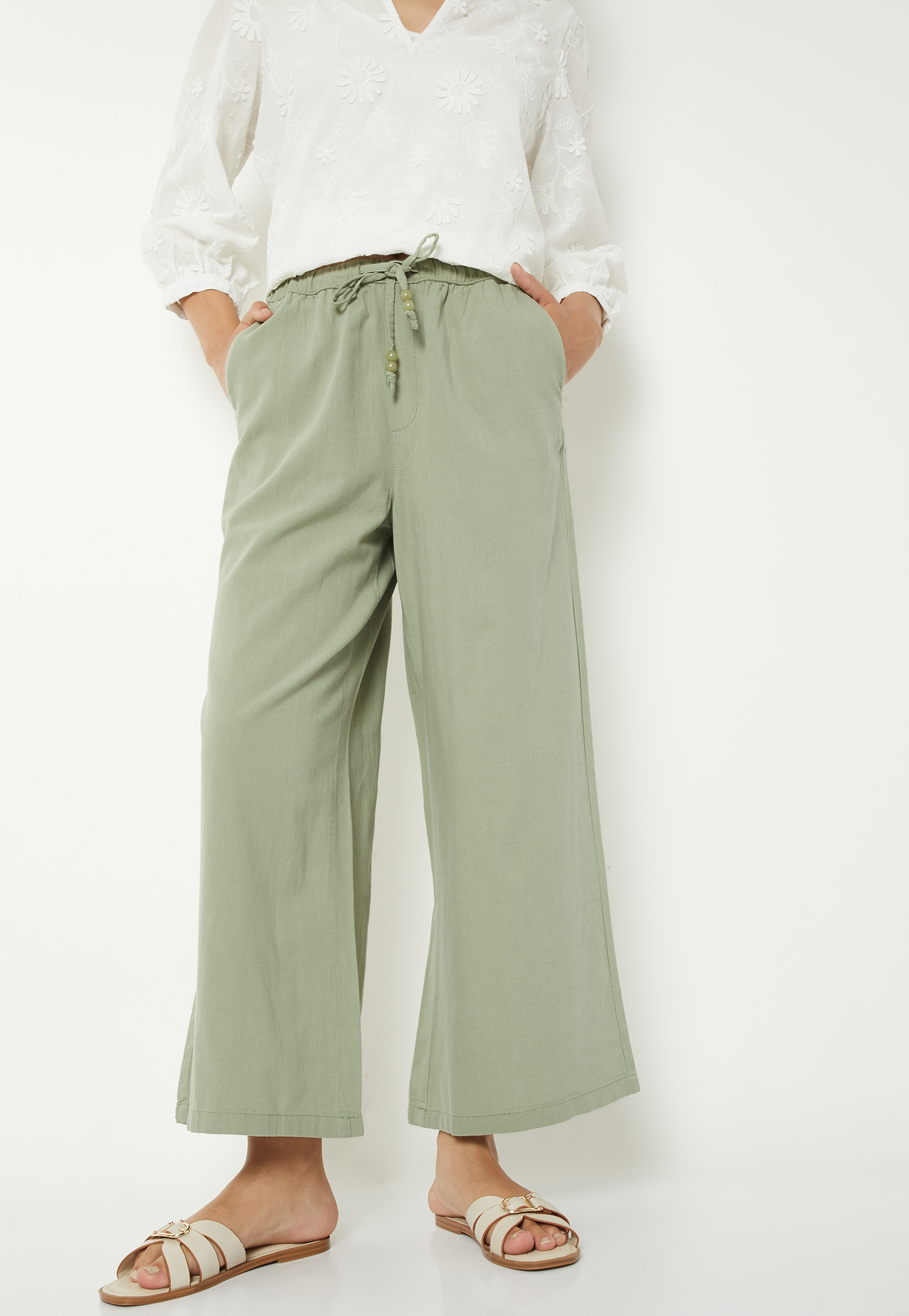 Women Solid Loose Fit Trousers-picture-31