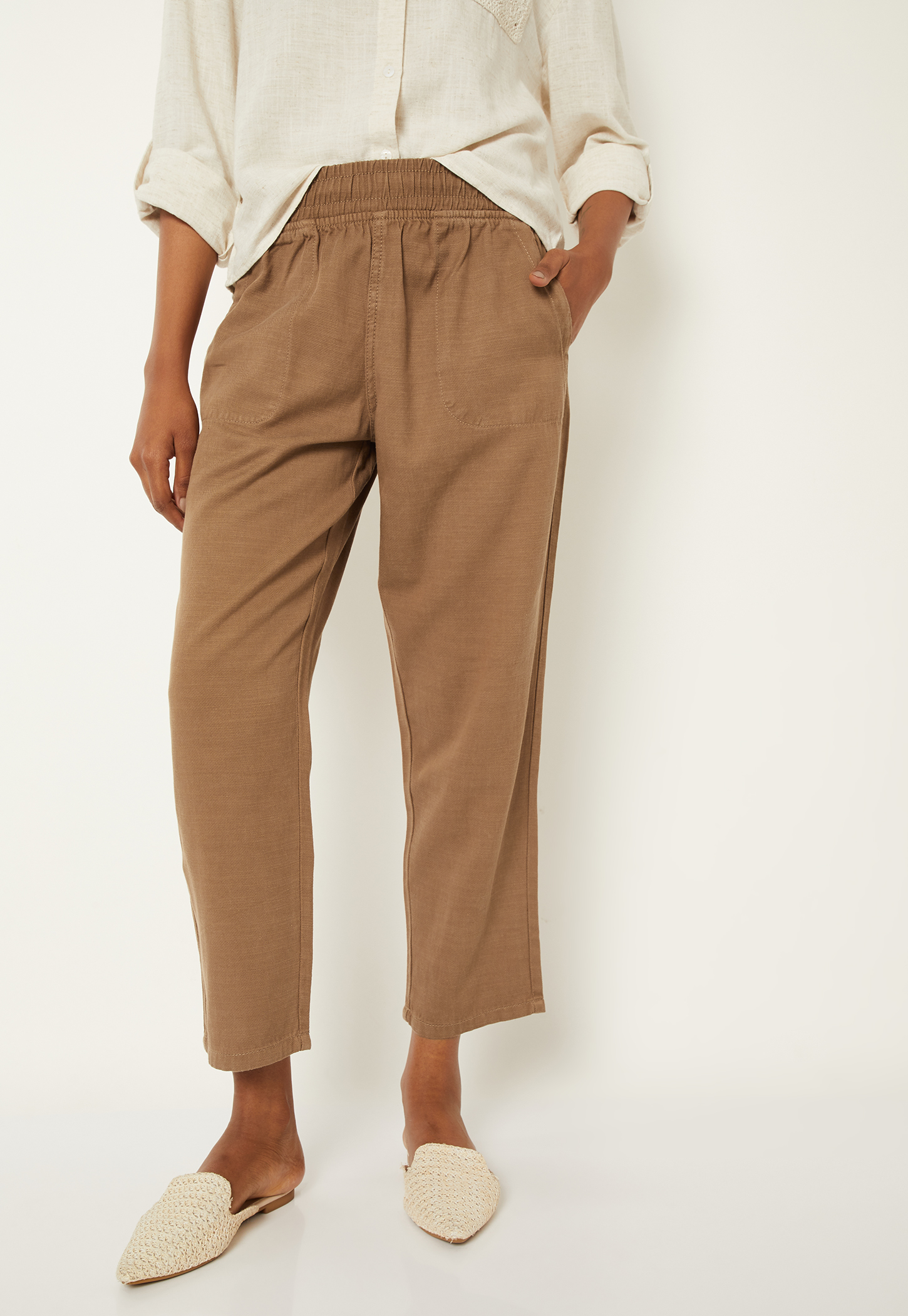 Women Solid Ankle Length Trousers-picture-36
