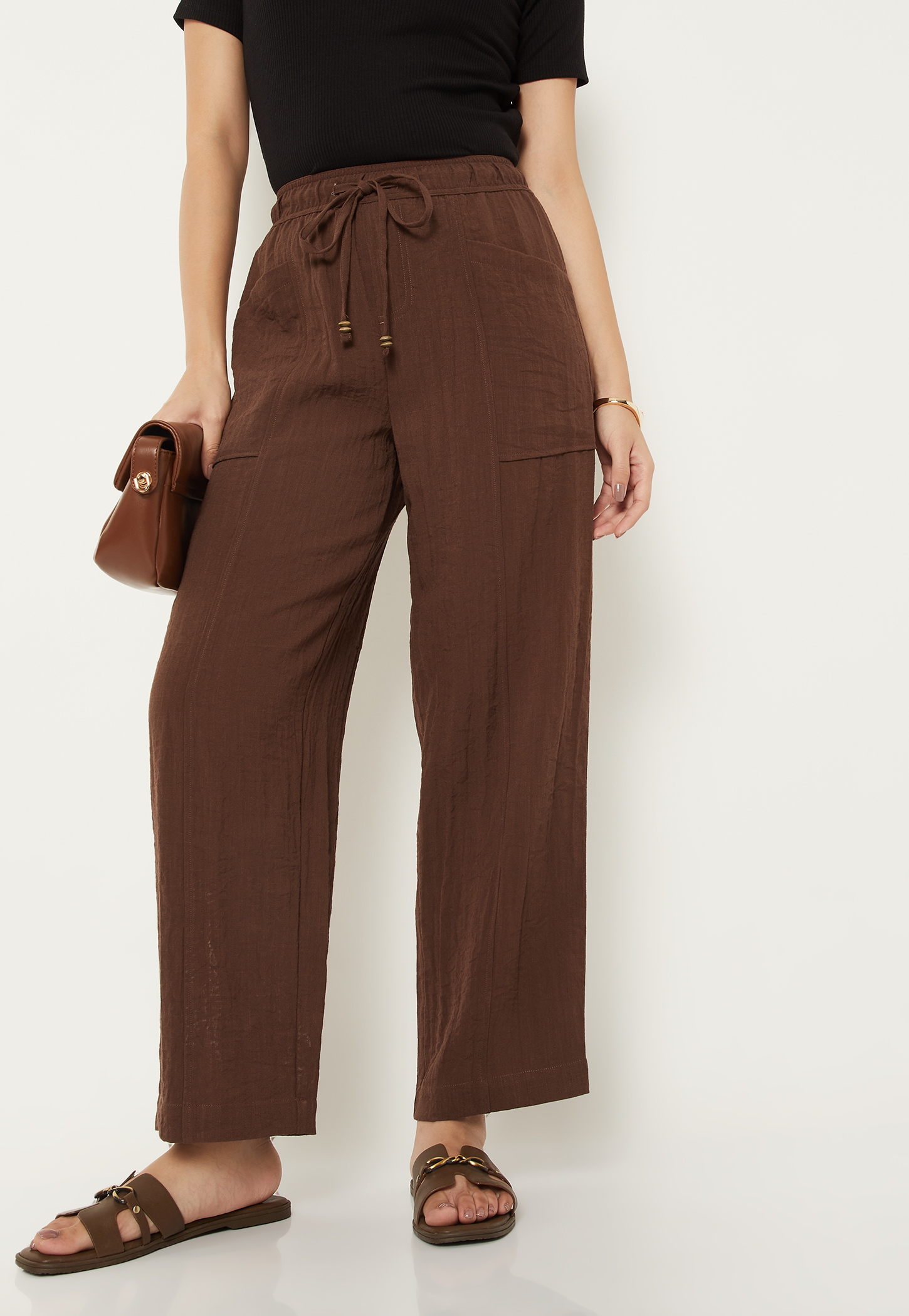 Women Solid Trousers-picture-26