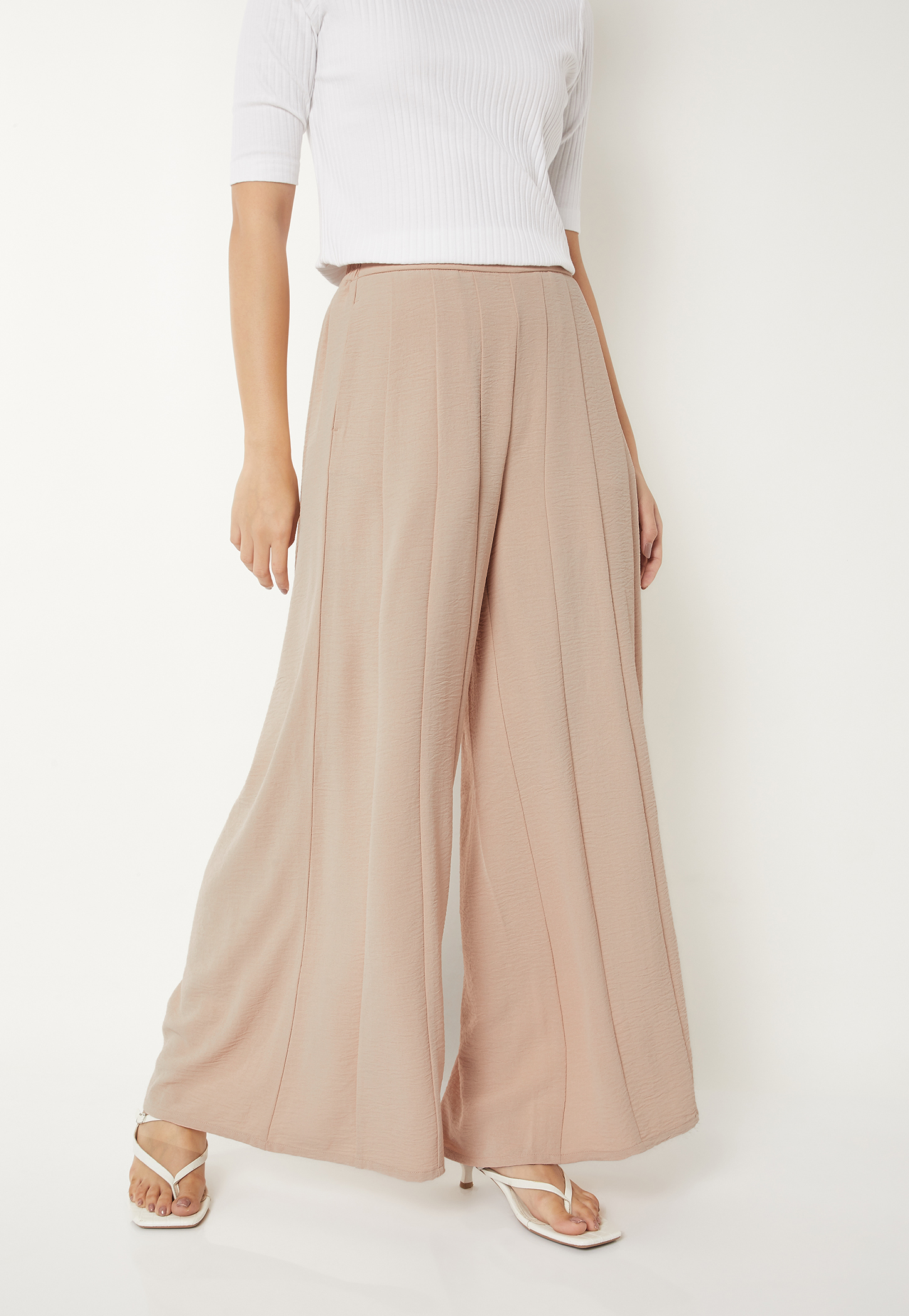 Women Panelled Flared Trousers-picture-20