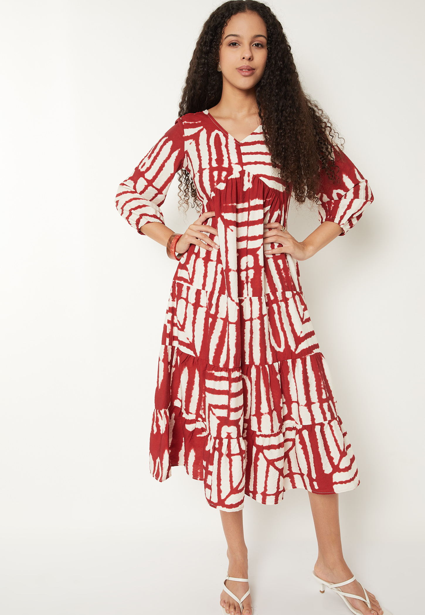 Kalki x Max Women Printed A-line Dress-picture-34