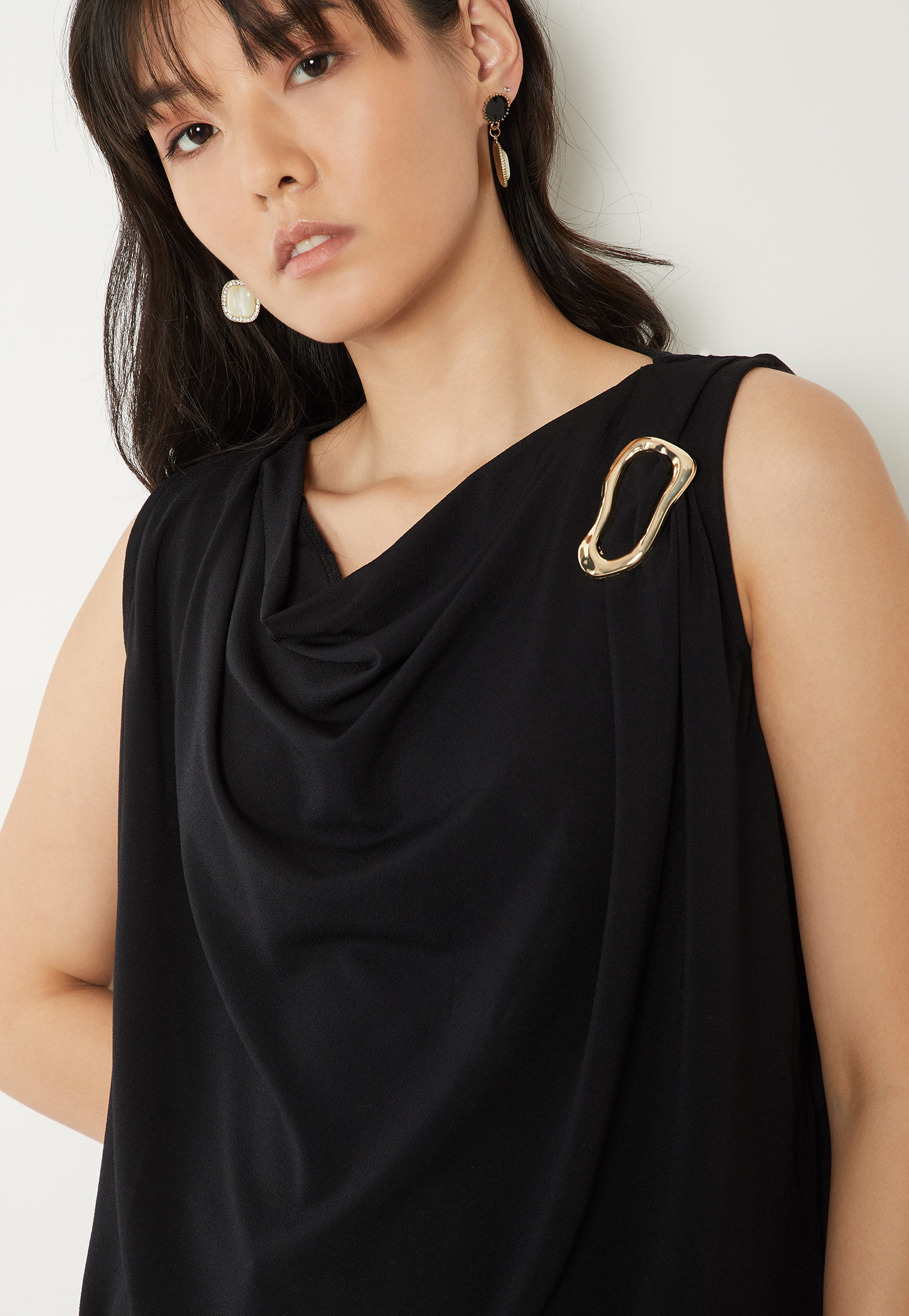 Women Solid Cowl Neck Top-picture-56