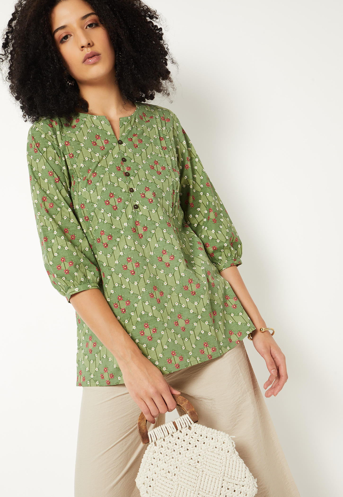 Women Printed Straight Kurti-image-8