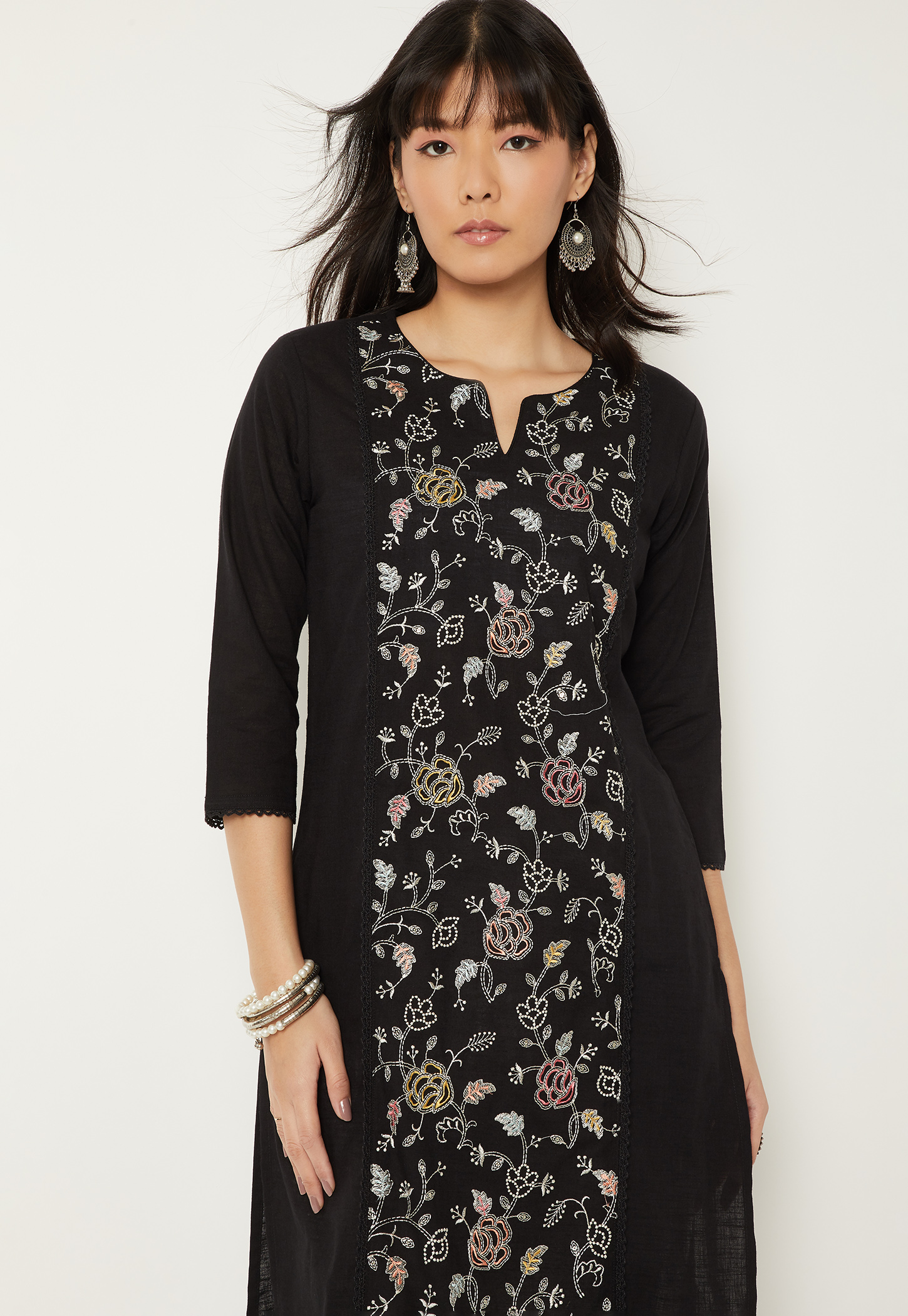 Women Embroidered Straight Kurta Set-picture-18