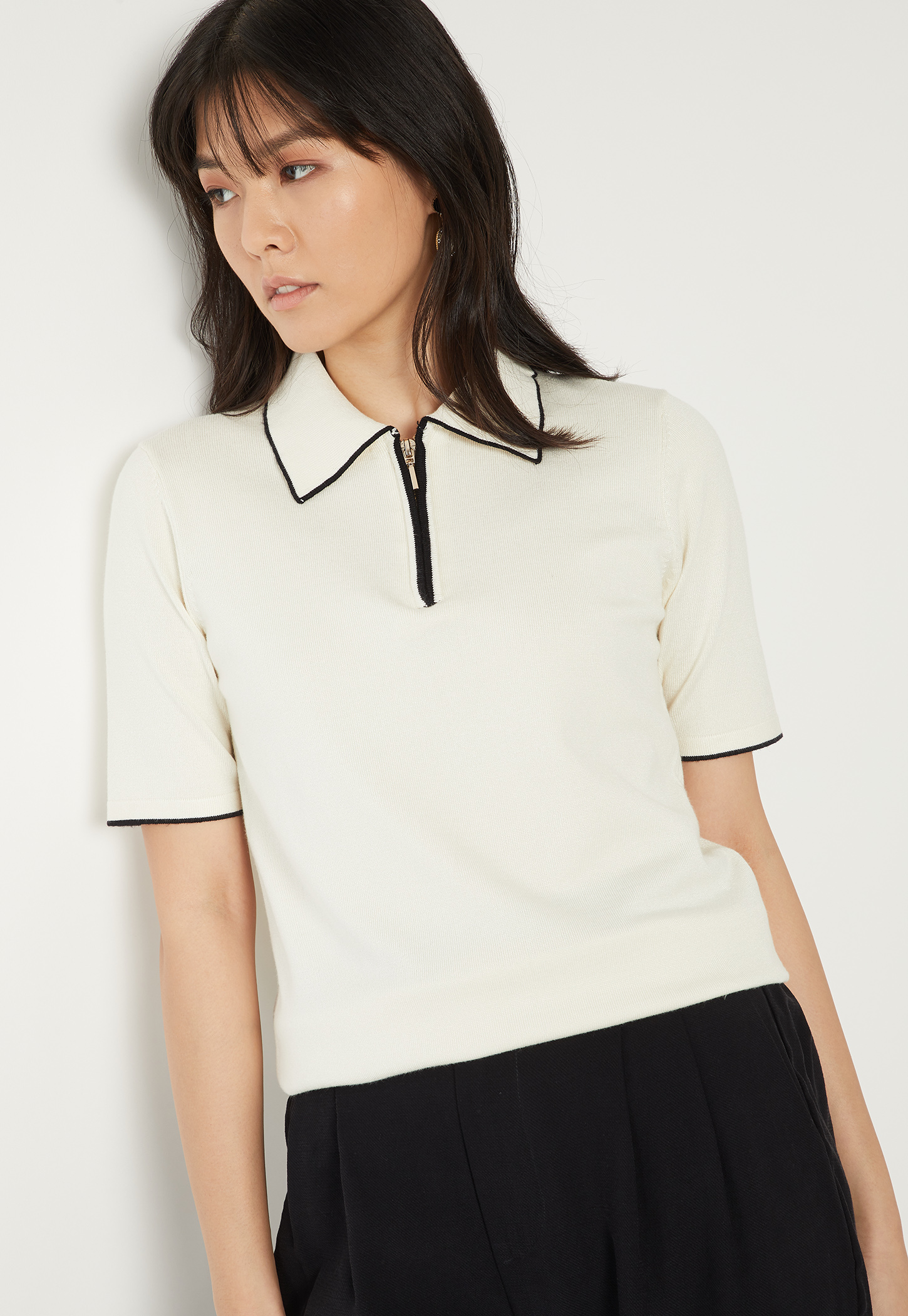 Women Solid Polo T-shirt-image-25