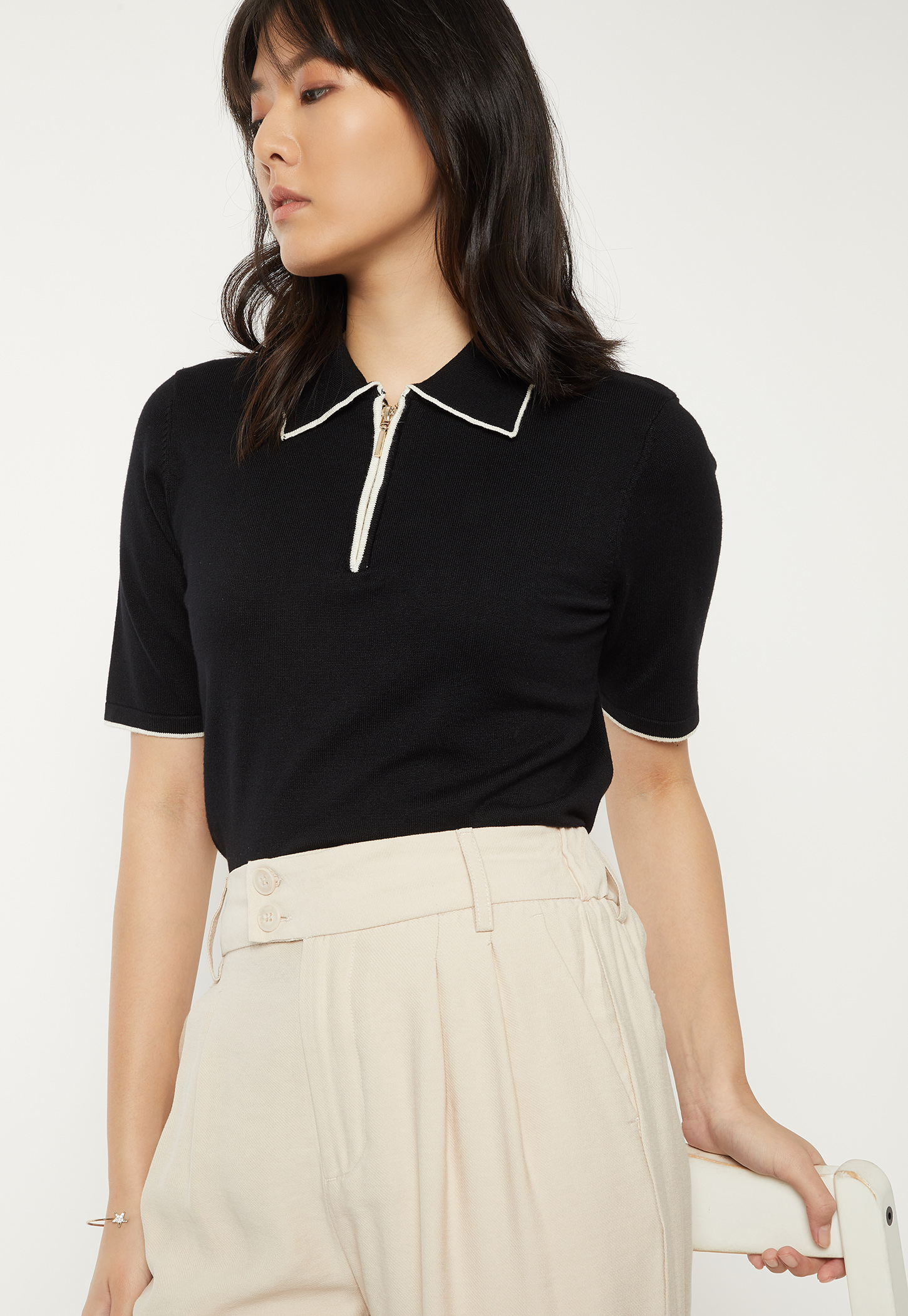 Women Solid Polo T-shirt-picture-32