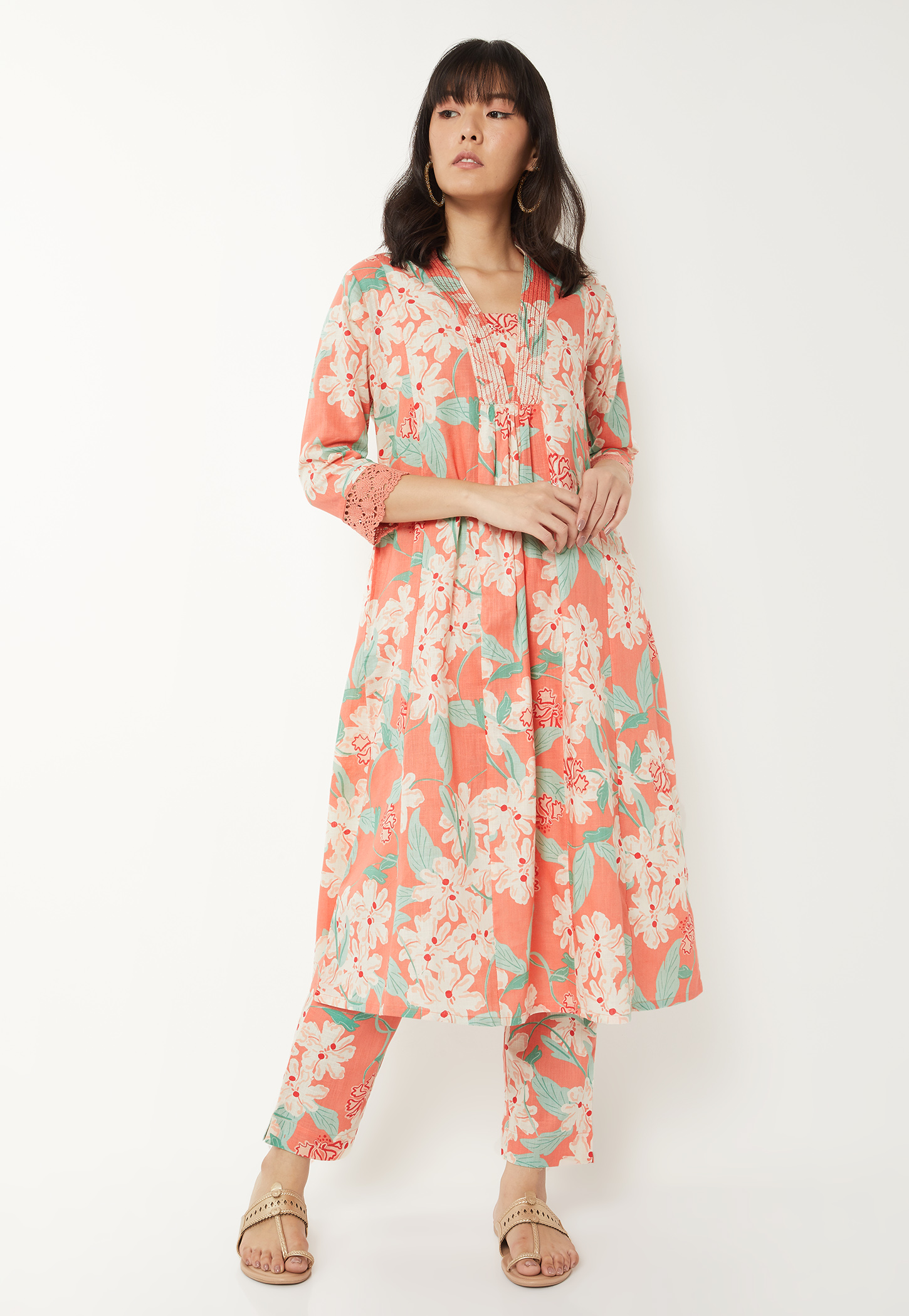 Women Floral Print A-line Kurta Set-picture-52