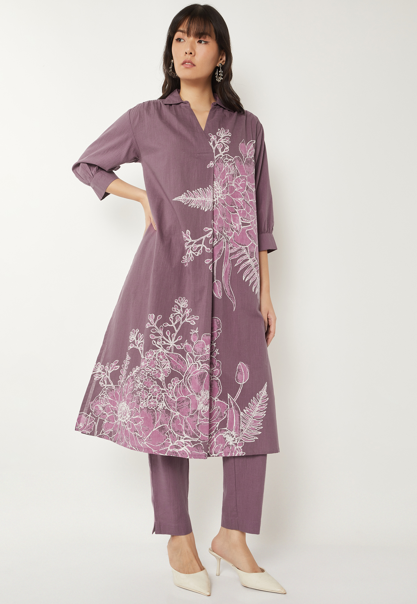 Women Floral Print Straight Kurta Set-picture-14